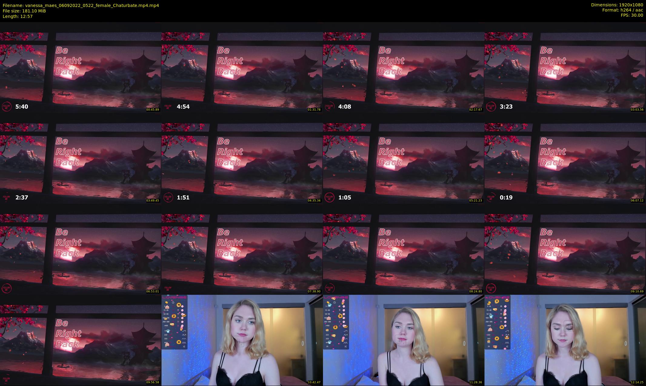 vanessa_maes — 13 minute Chaturbate female cam show recording, 1080p, Sep 6, 2022