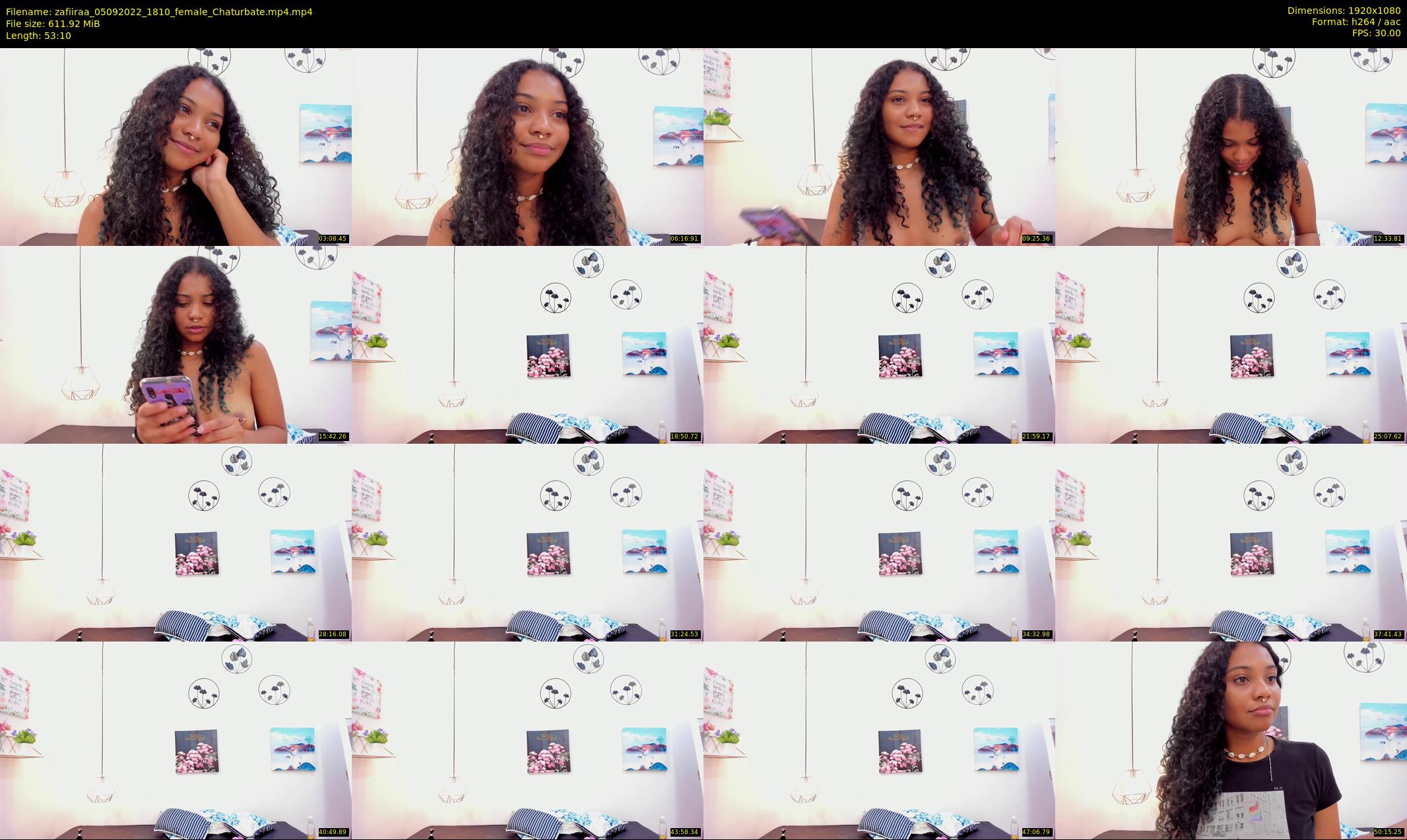 zafiiraa — 54 minute Chaturbate female cam show recording, 1080p, Sep 5, 2022