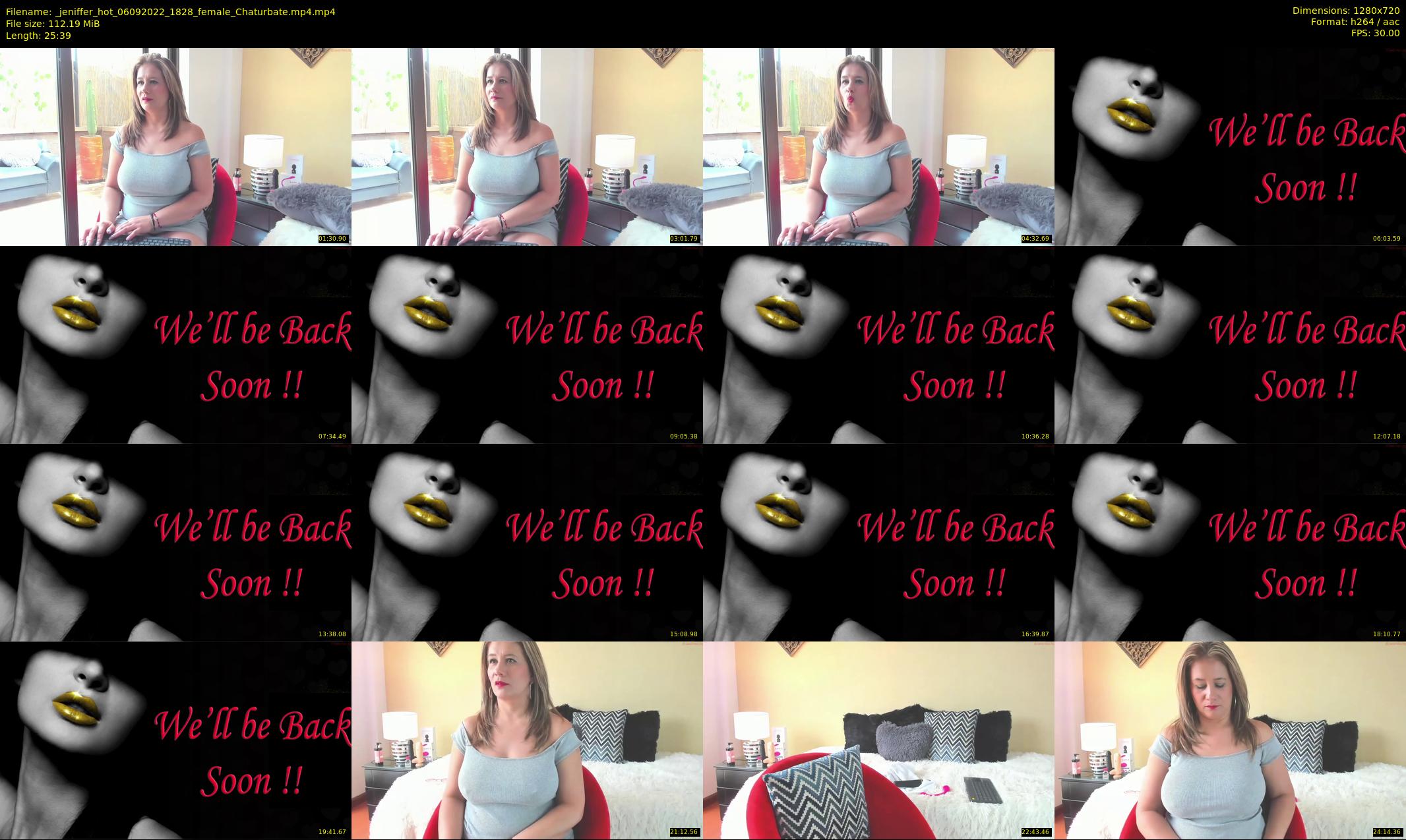 _jeniffer_hot — 26 minute Chaturbate female cam show recording, 720p, Sep 6, 2022