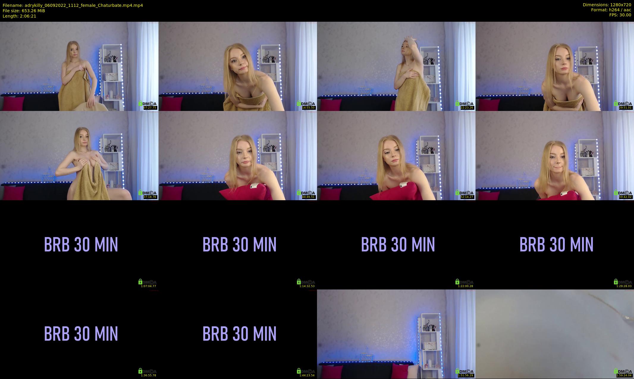 adrykilly — 127 minute Chaturbate female cam show recording, 720p, Sep 6, 2022