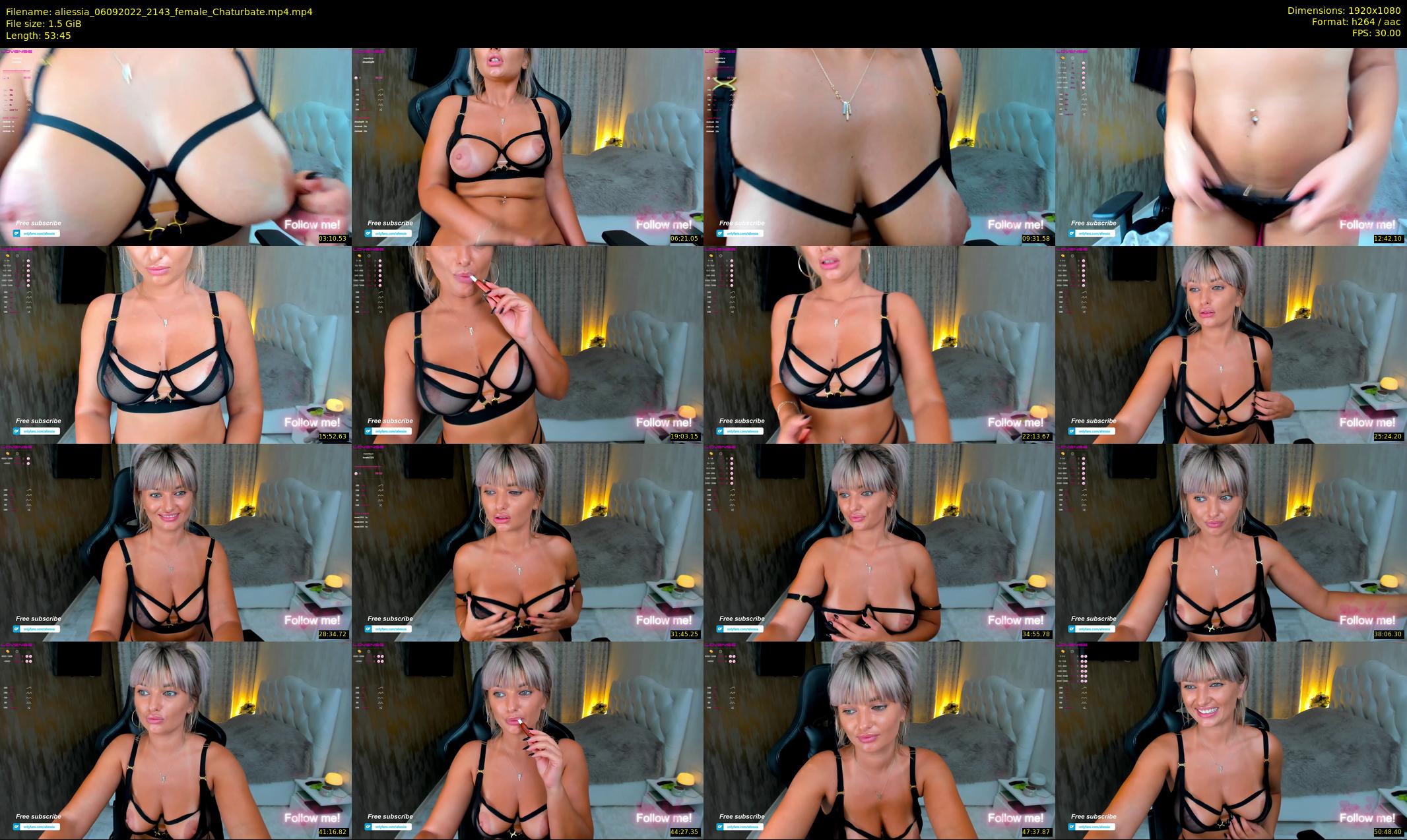 aliessia — 54 minute Chaturbate female cam show recording, 1080p, Sep 6, 2022