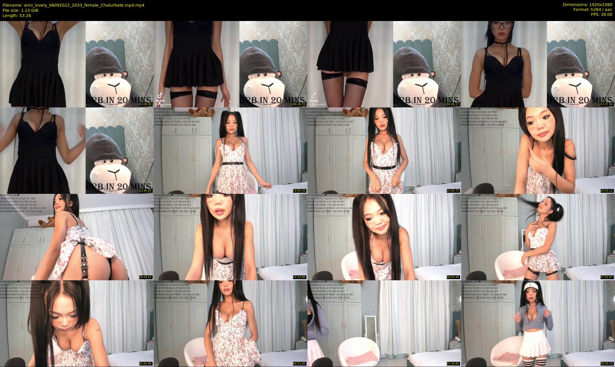 anni_lovely — 54 minute Chaturbate female cam show recording, 1080p, Sep 6, 2022