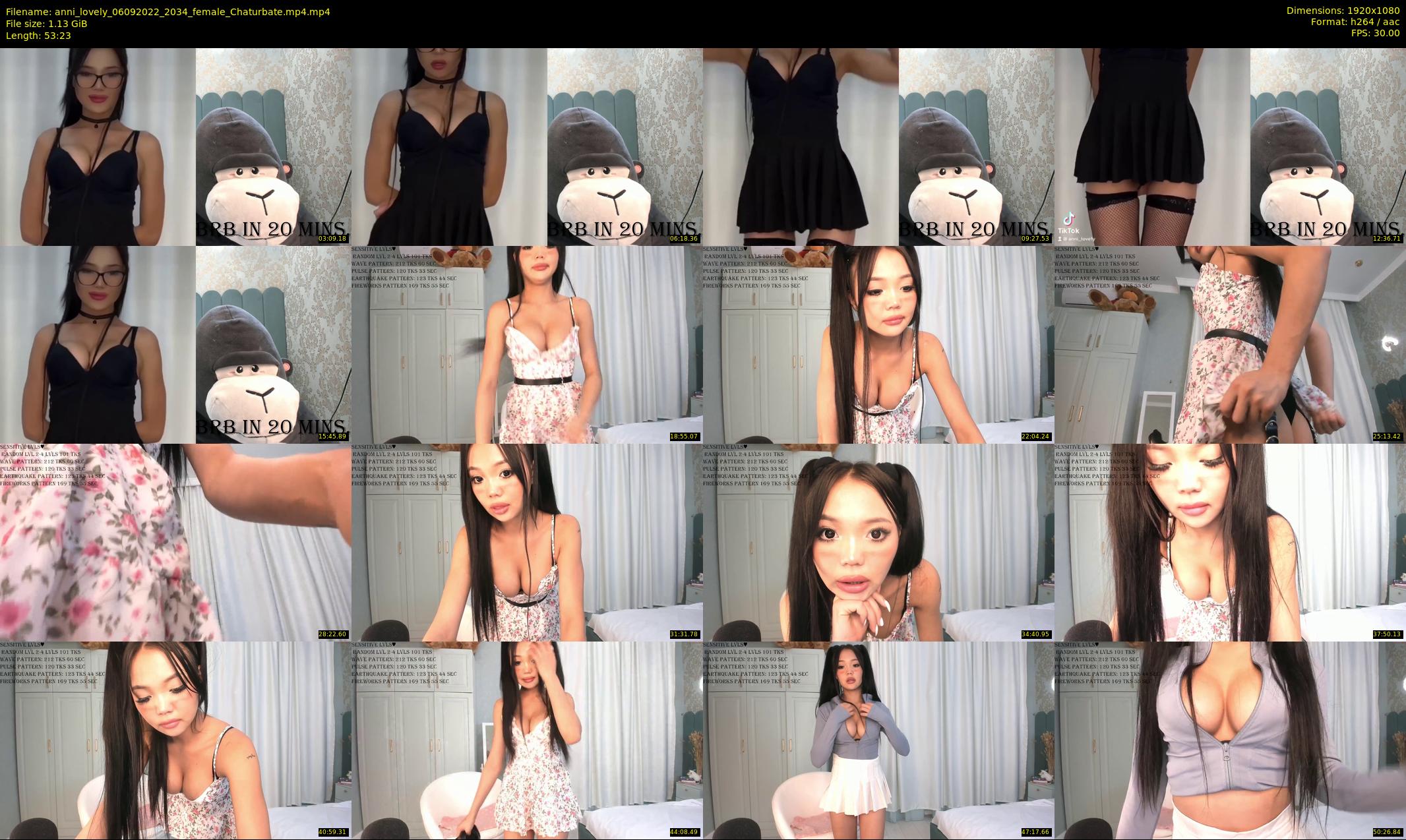 anni_lovely — 54 minute Chaturbate female cam show recording, 1080p, Sep 6, 2022