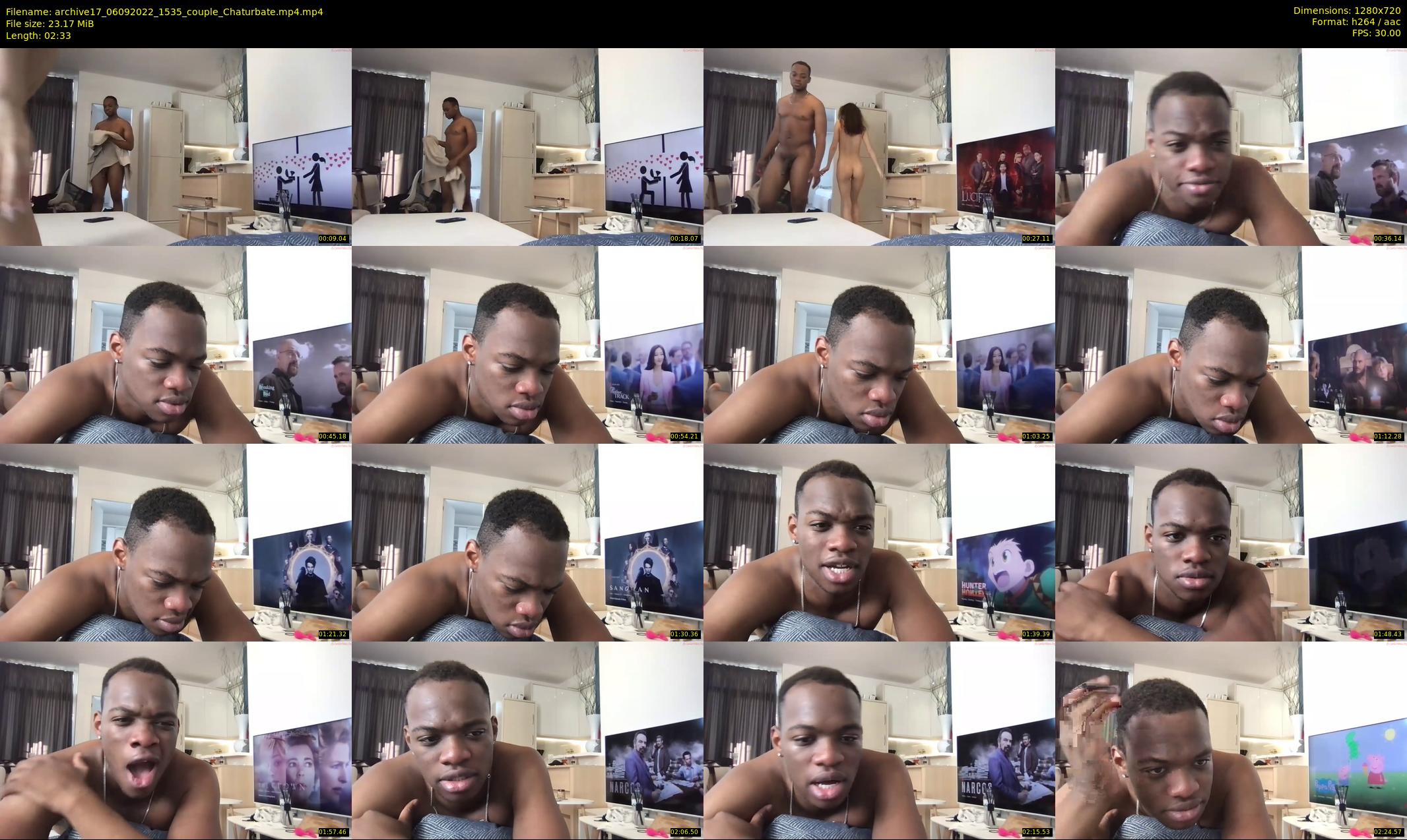 archive17 — 3 minute Chaturbate couple cam show recording, 720p, Sep 6, 2022