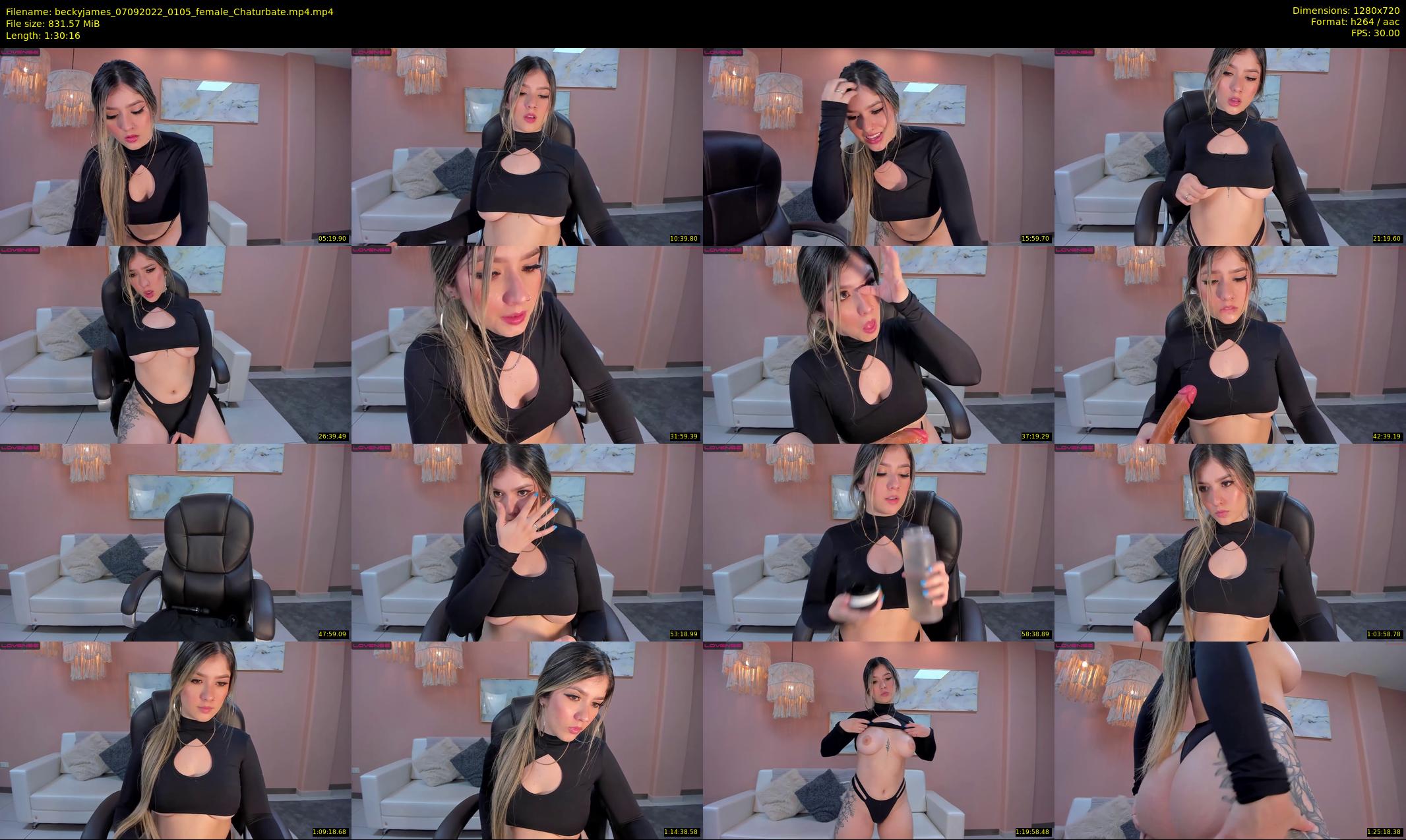 beckyjames — 91 minute Chaturbate female cam show recording, 720p, Sep 7, 2022