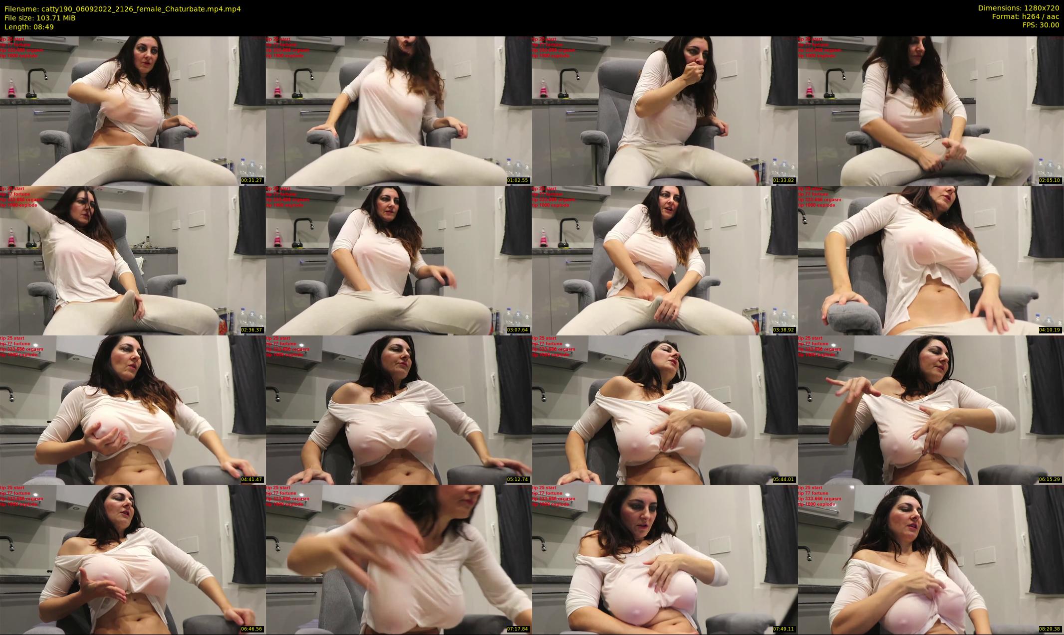 catty190 — 9 minute Chaturbate female cam show recording, 720p, Sep 6, 2022