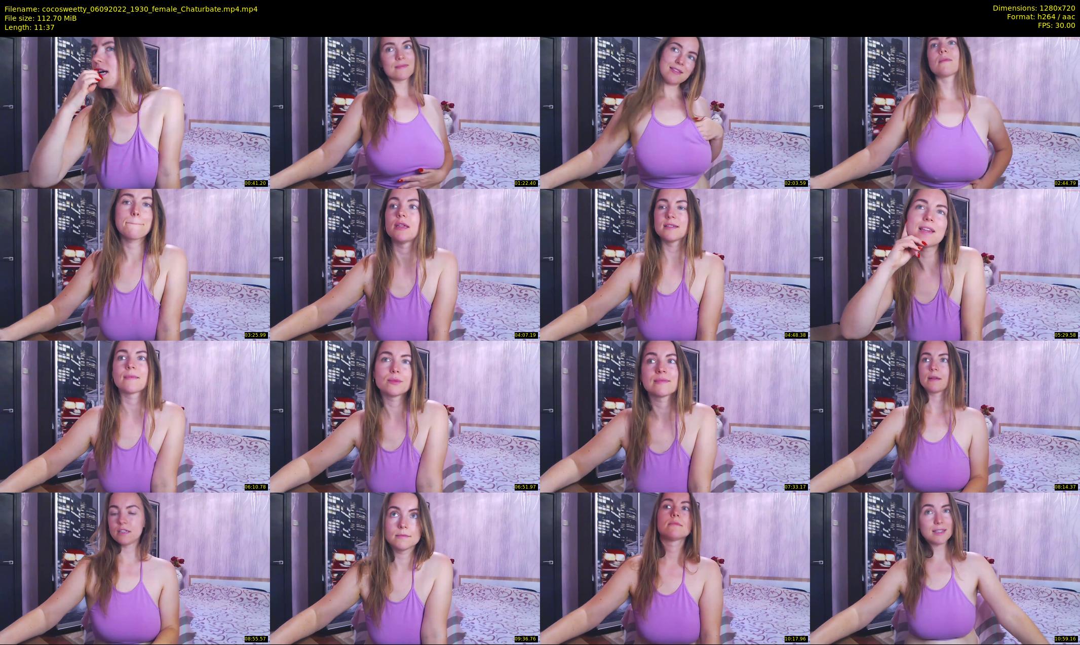 cocosweetty — 12 minute Chaturbate female cam show recording, 720p, Sep 6, 2022