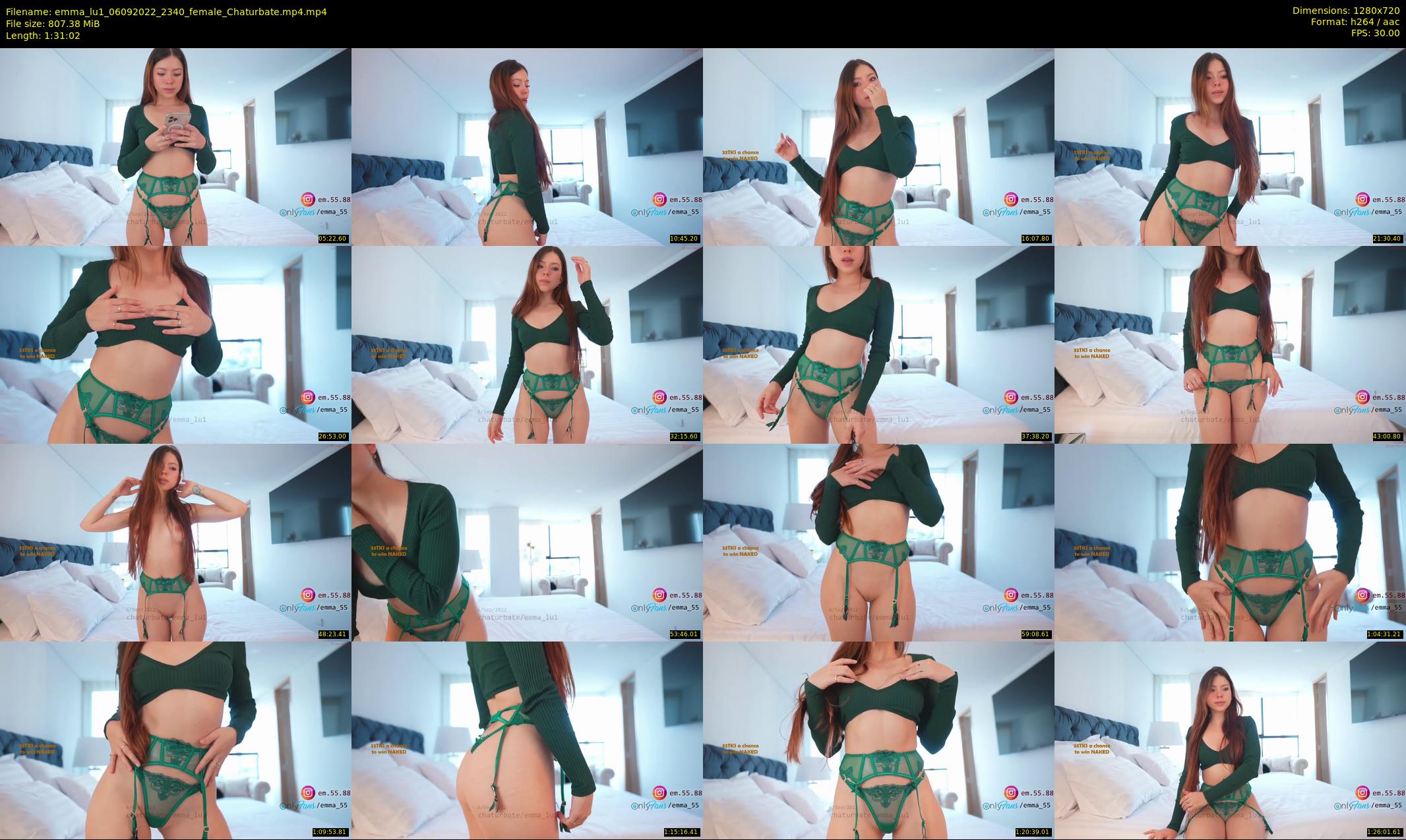 emma_lu1 — 92 minute Chaturbate female cam show recording, 720p, Sep 6, 2022