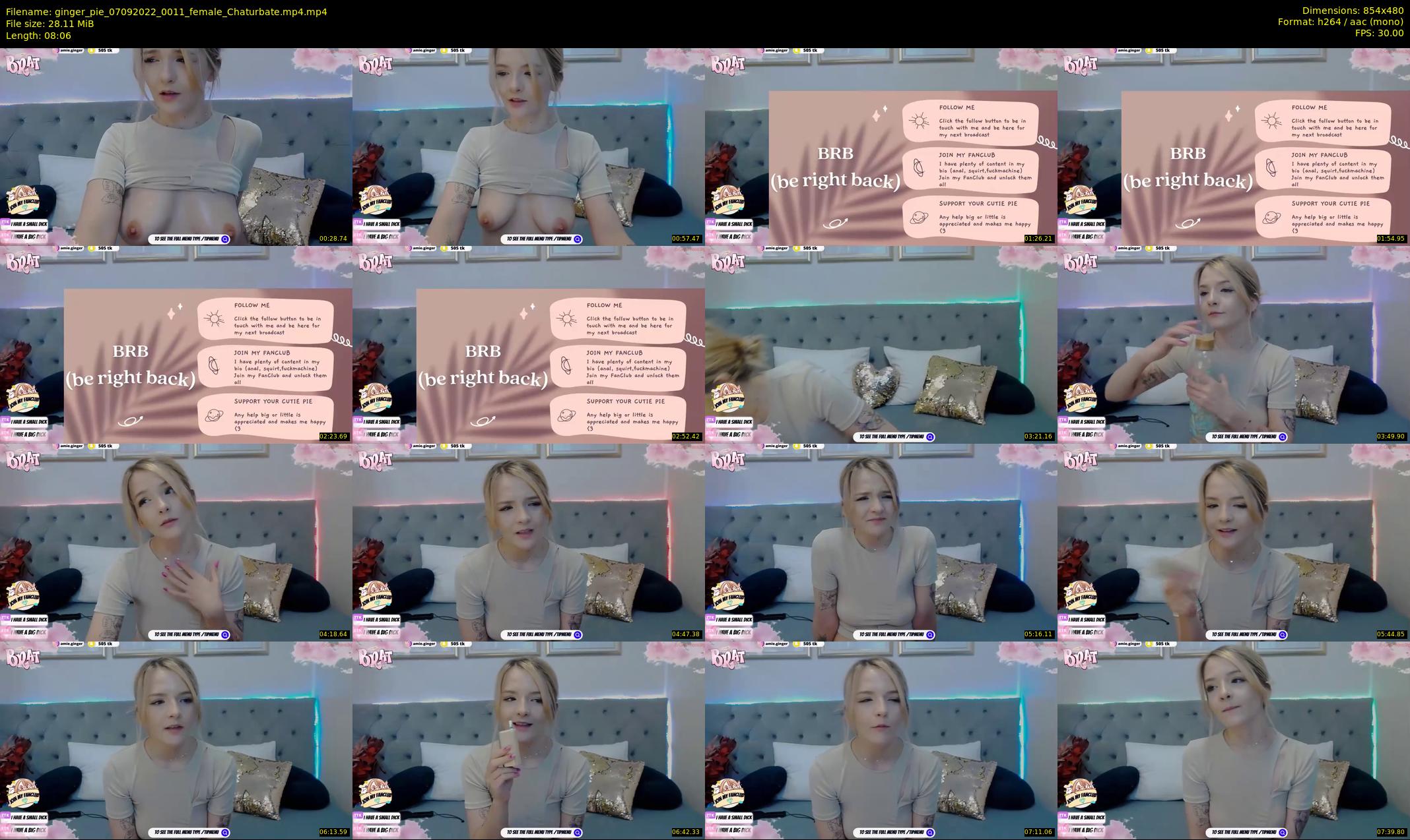 ginger_pie — 9 minute Chaturbate female cam show recording, 480p, Sep 7, 2022