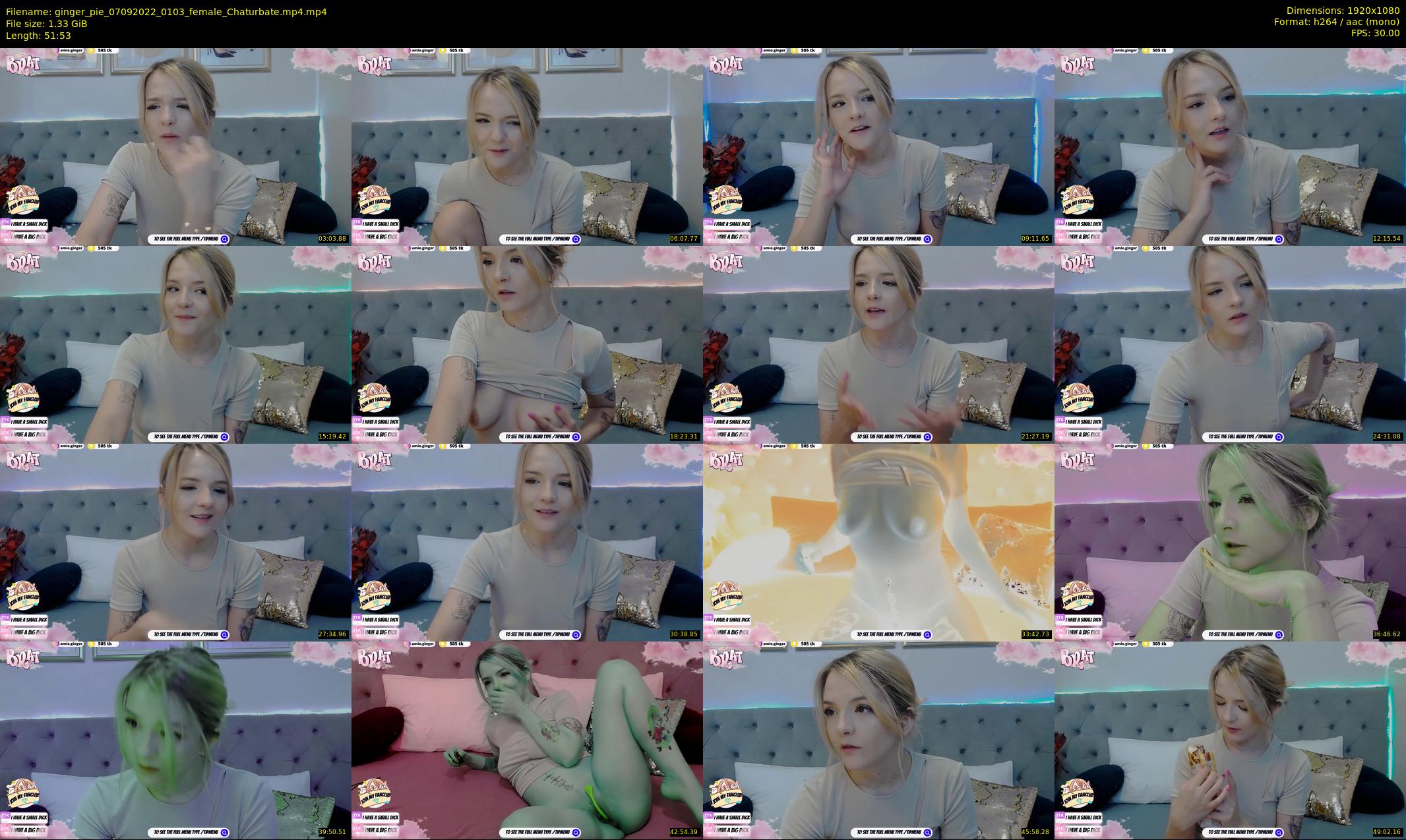 ginger_pie — 52 minute Chaturbate female cam show recording, 1080p, Sep 7, 2022