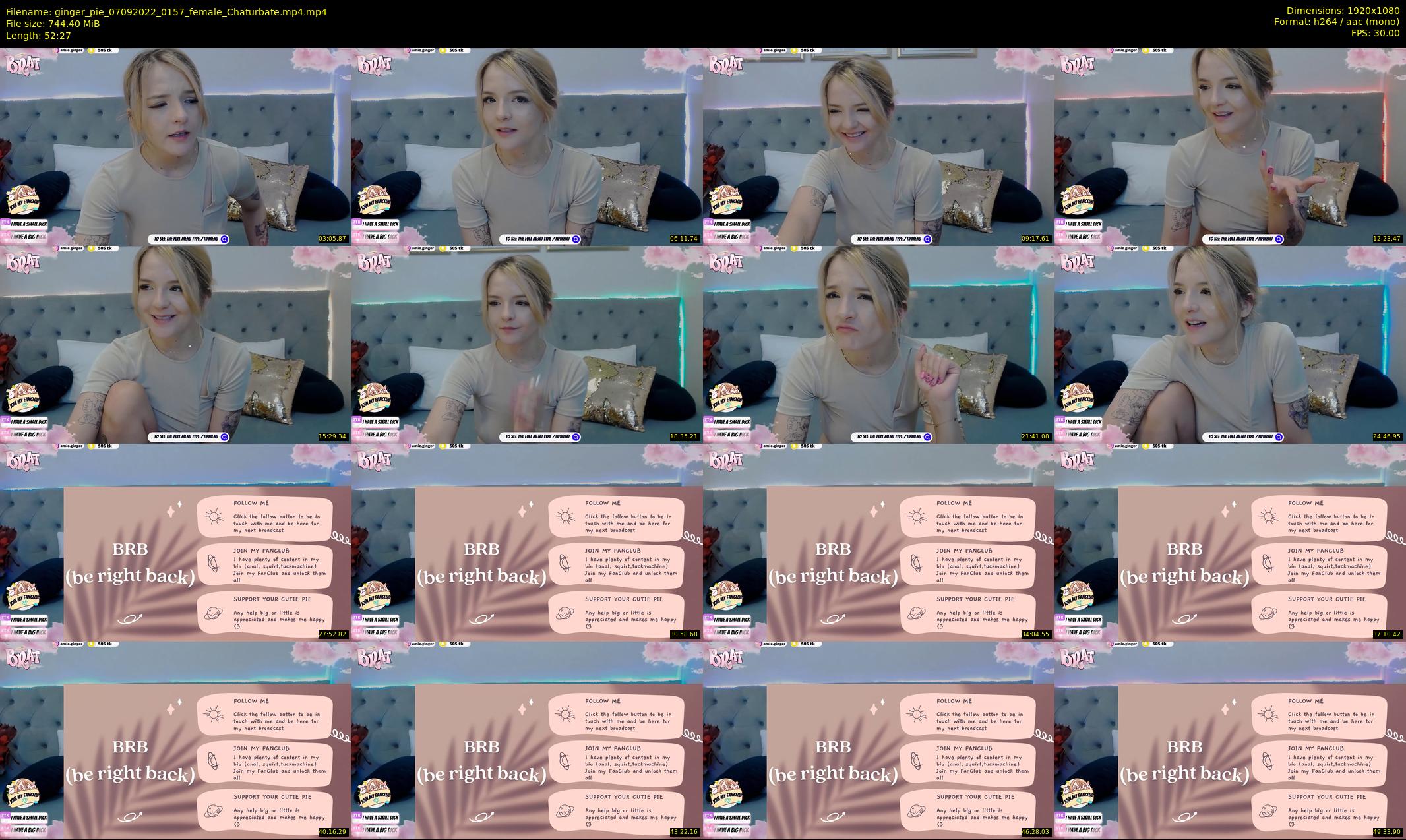 ginger_pie — 53 minute Chaturbate female cam show recording, 1080p, Sep 7, 2022