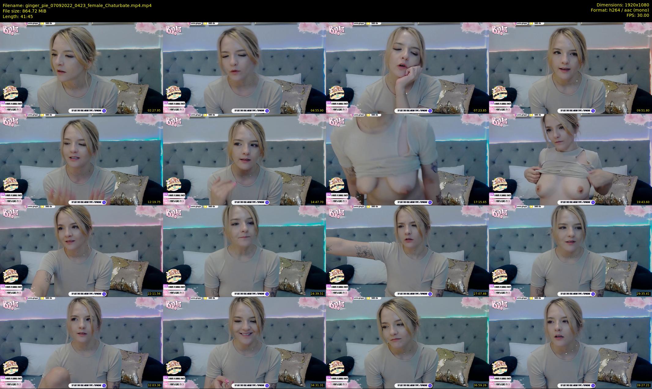 ginger_pie — 42 minute Chaturbate female cam show recording, 1080p, Sep 7, 2022