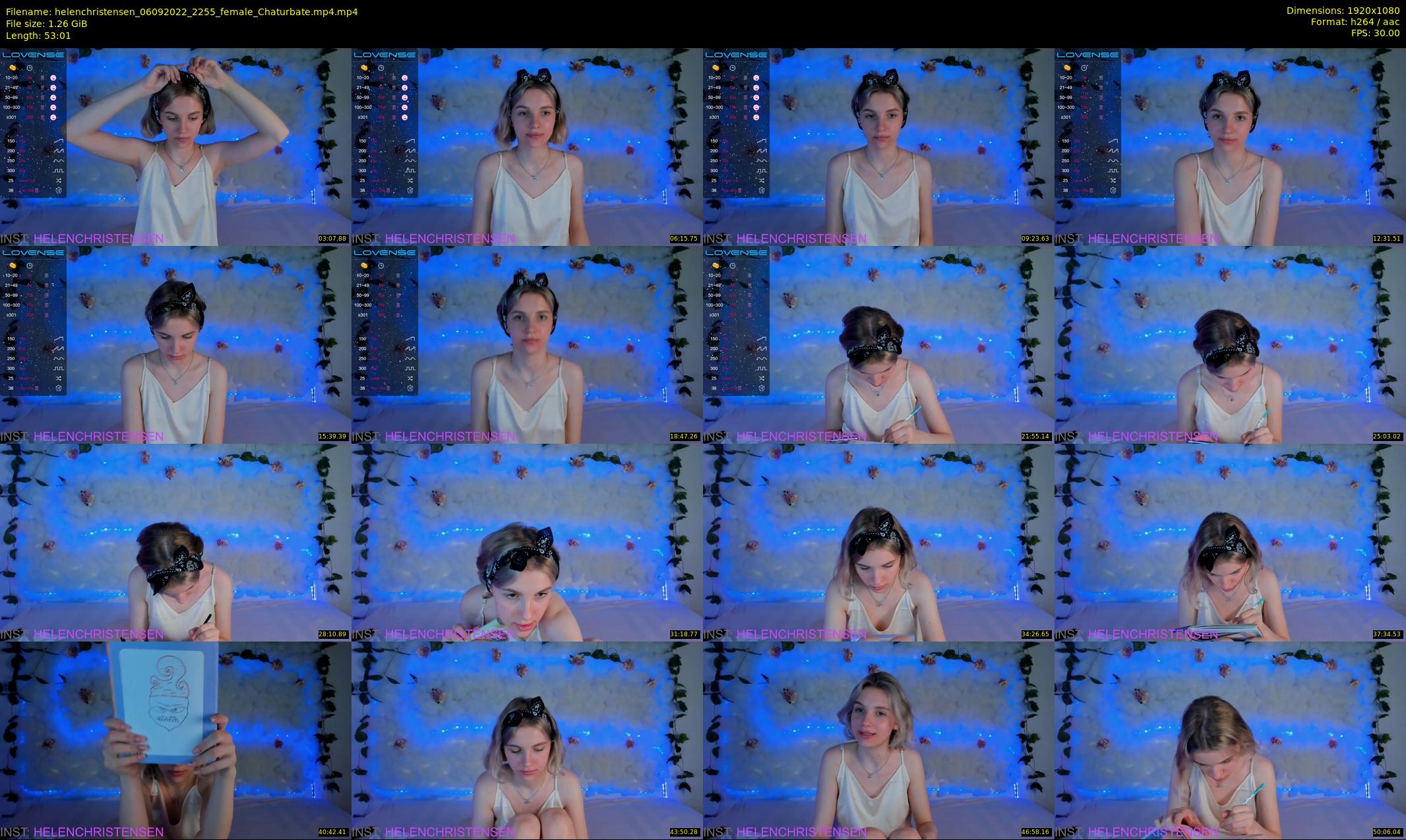 helenchristensen — 54 minute Chaturbate female cam show recording, 1080p, Sep 6, 2022