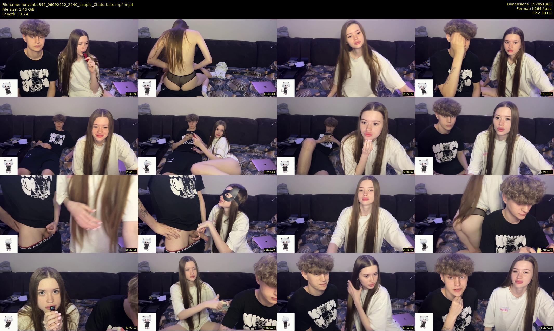 holybabe342 — 54 minute Chaturbate couple cam show recording, 1080p, Sep 6, 2022