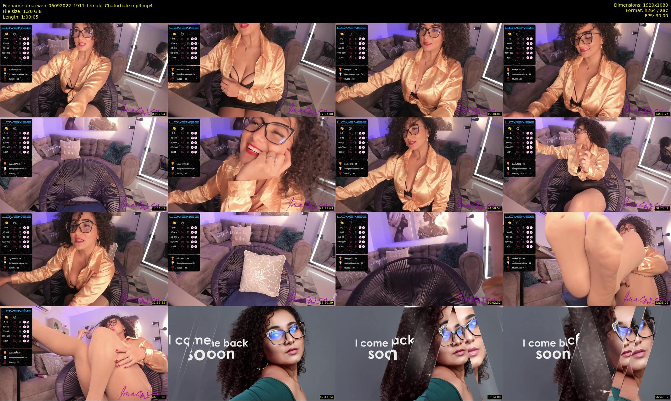 imacwen — 61 minute Chaturbate female cam show recording, 1080p, Sep 6, 2022