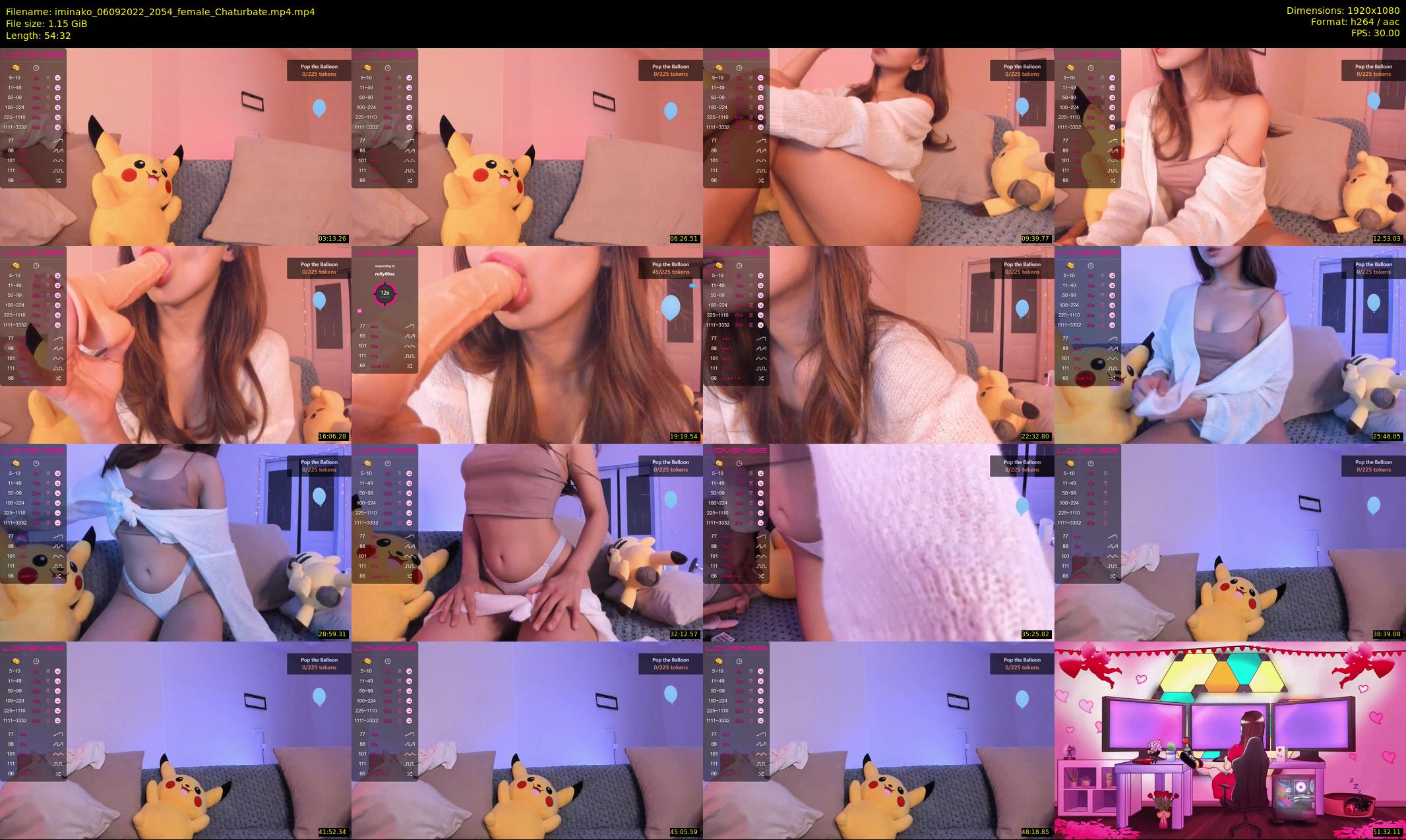 iminako — 55 minute Chaturbate female cam show recording, 1080p, Sep 6, 2022