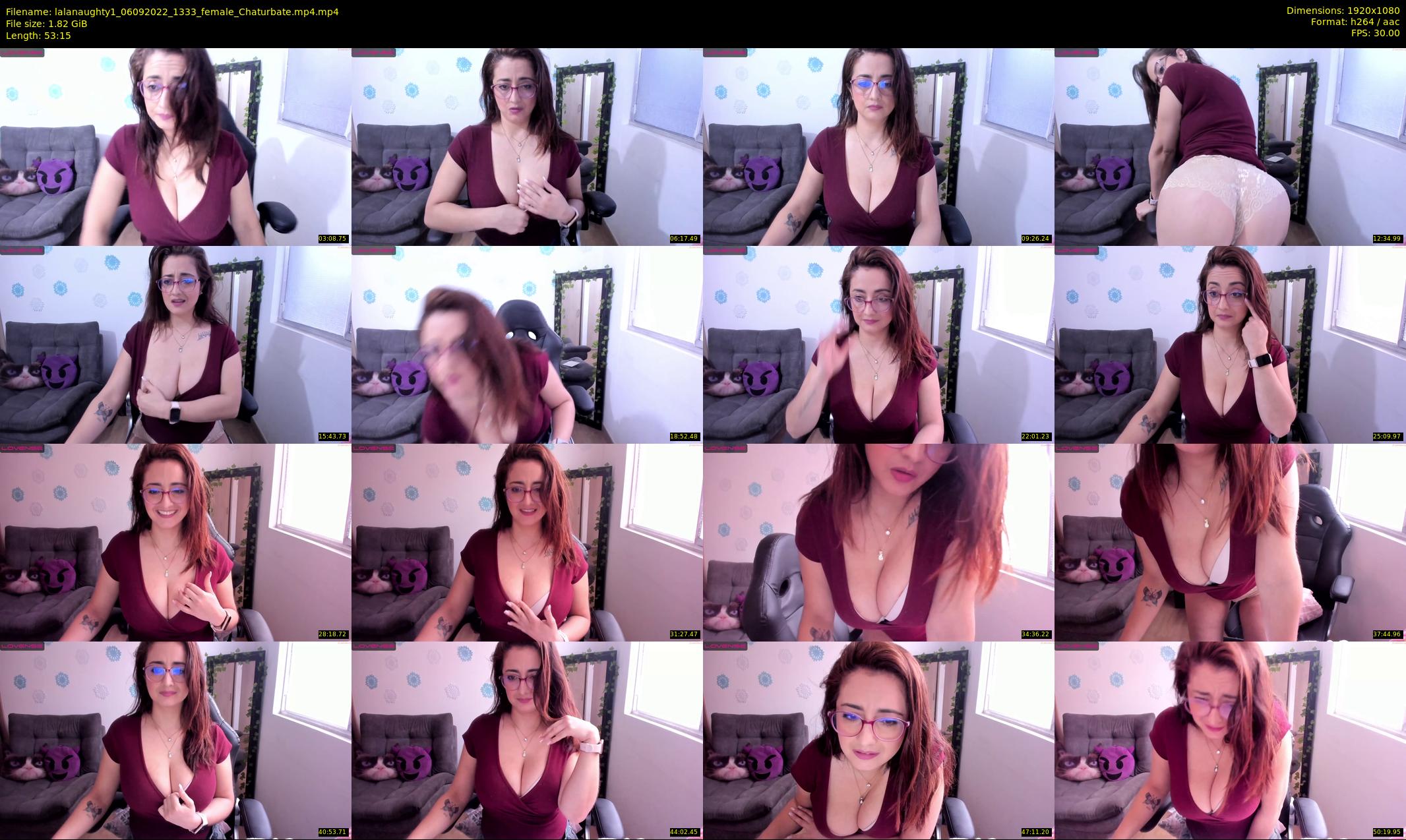 lalanaughty1 — 54 minute Chaturbate female cam show recording, 1080p, Sep 6, 2022