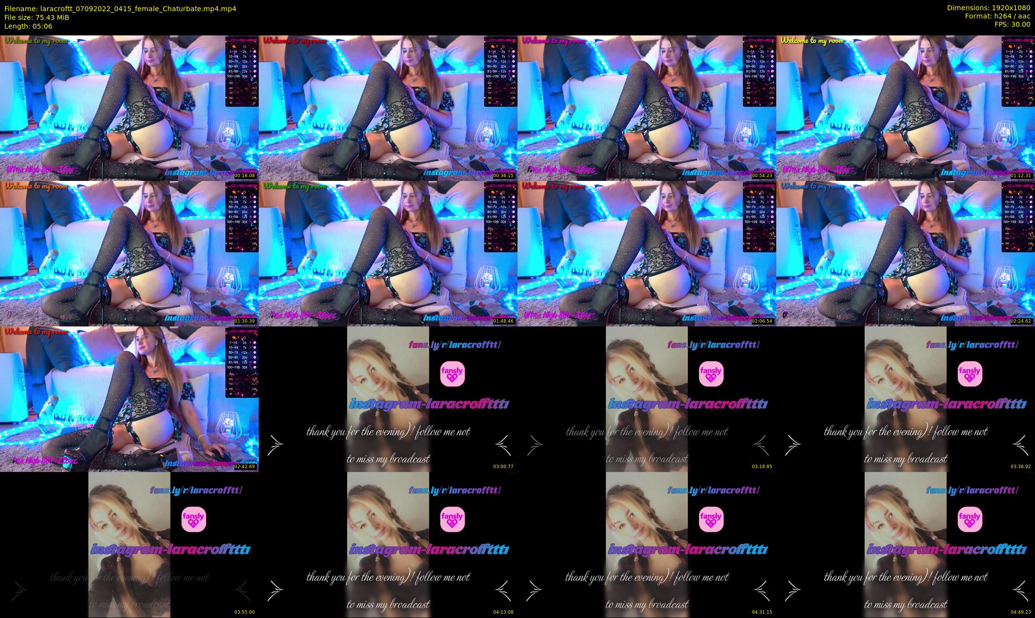 laracroftt — 6 minute Chaturbate female cam show recording, 1080p, Sep 7, 2022