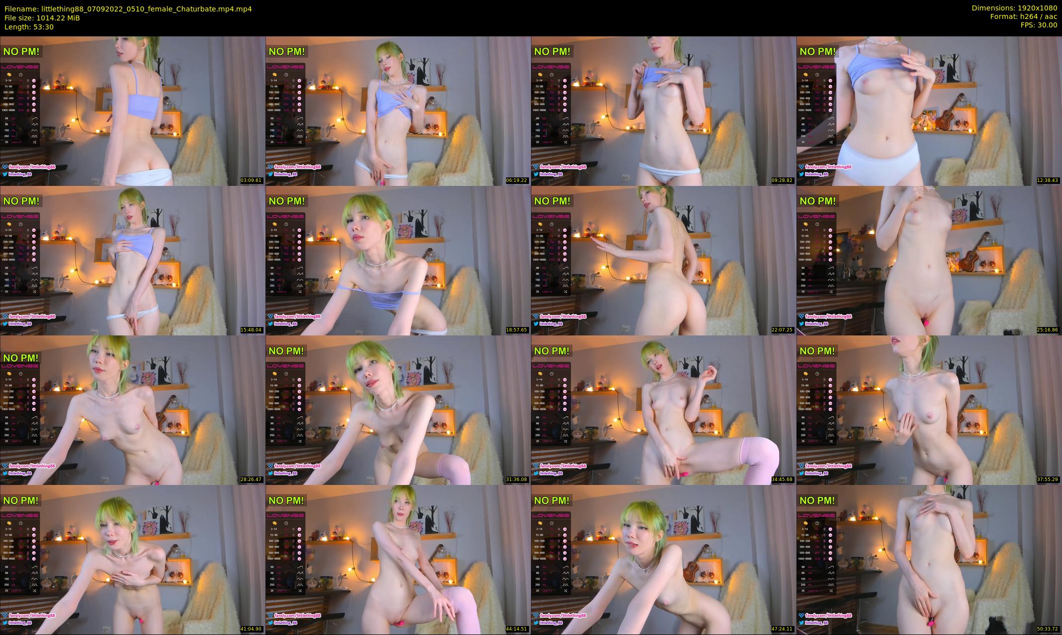 littlething88 — 54 minute Chaturbate female cam show recording, 1080p, Sep 7, 2022