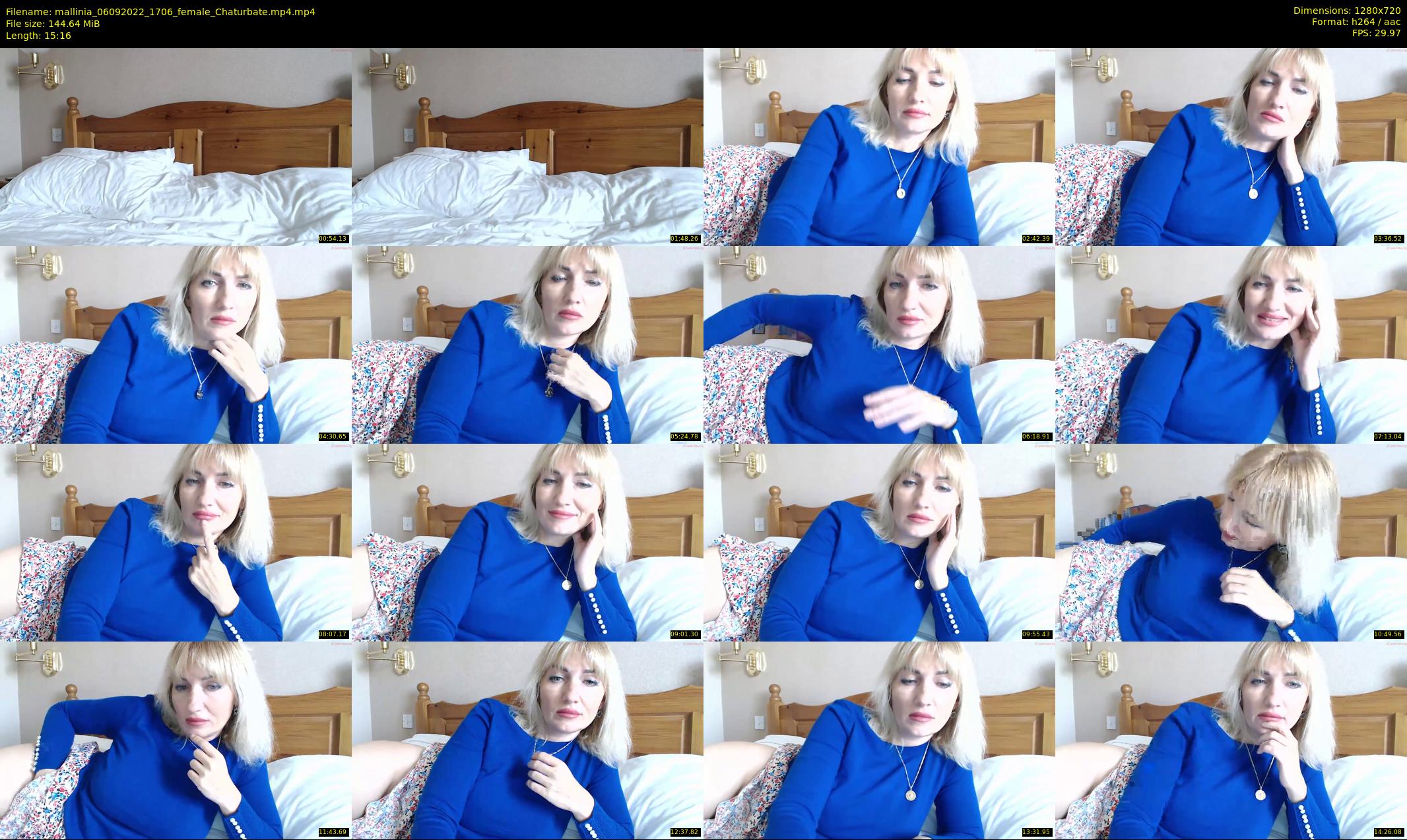 mallinia — 16 minute Chaturbate female cam show recording, 720p, Sep 6, 2022