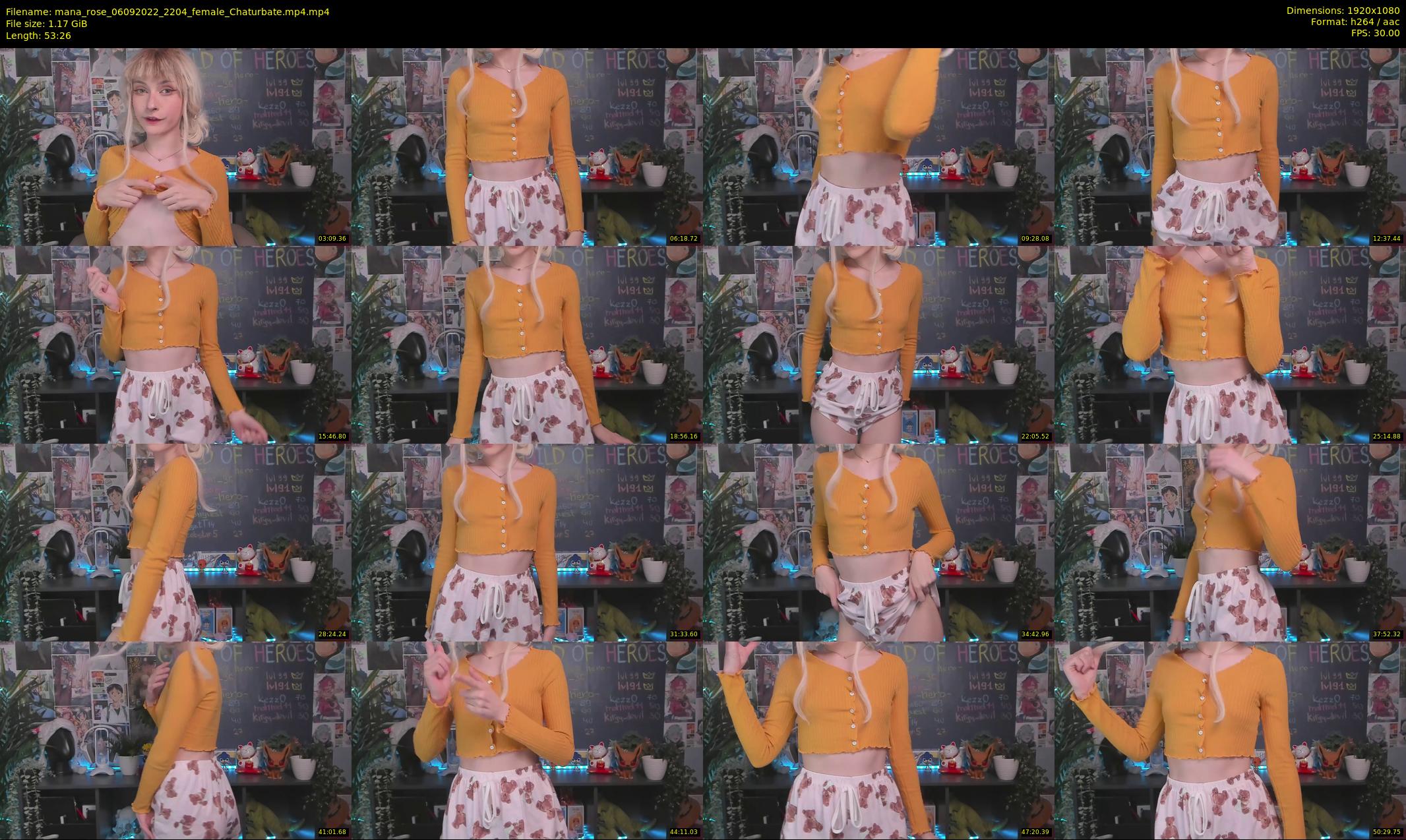 mana_rose — 54 minute Chaturbate female cam show recording, 1080p, Sep 6, 2022