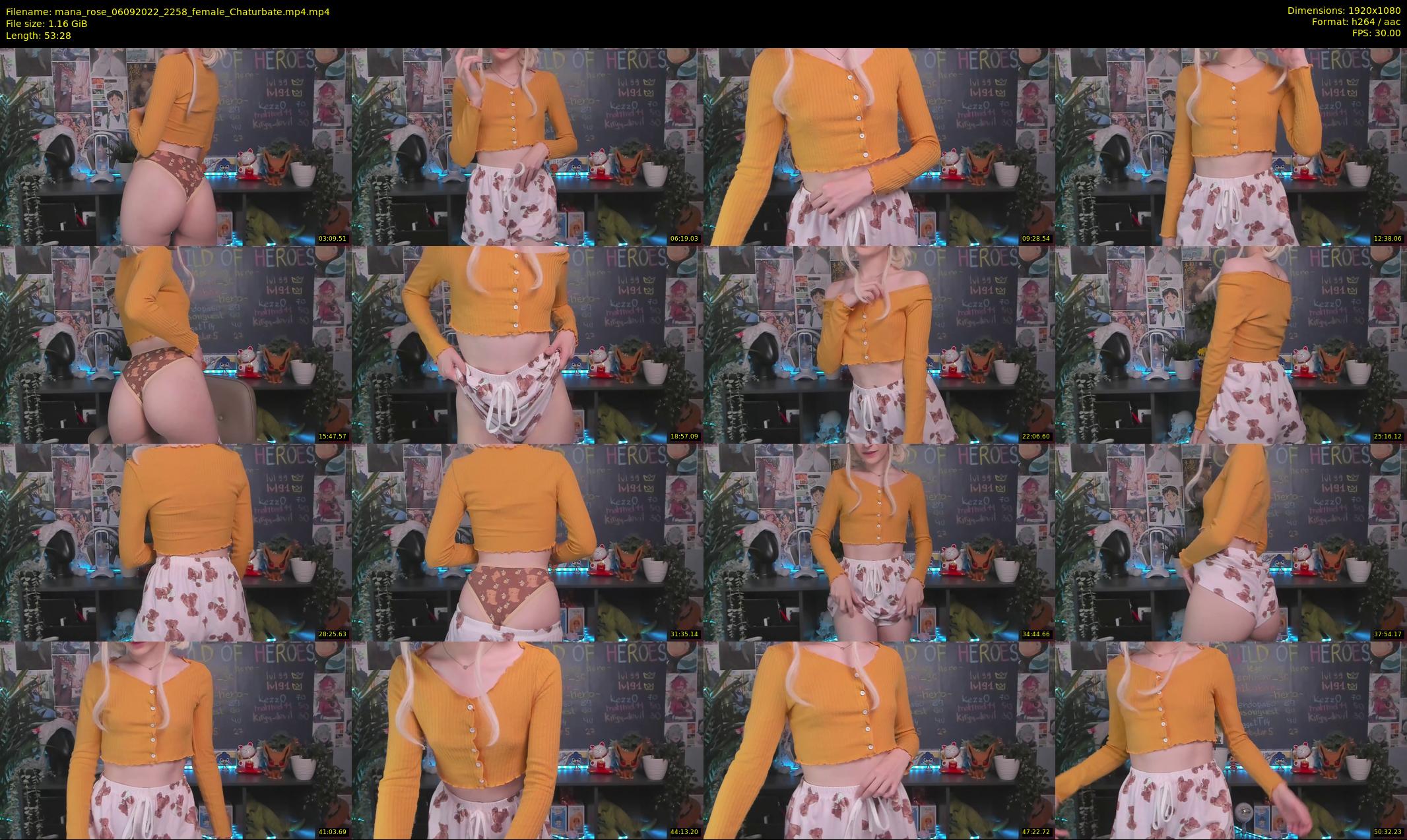 mana_rose — 54 minute Chaturbate female cam show recording, 1080p, Sep 6, 2022