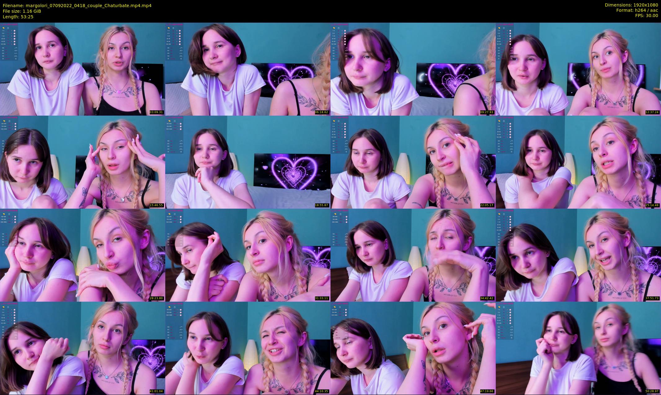 margolori — 54 minute Chaturbate couple cam show recording, 1080p, Sep 7, 2022