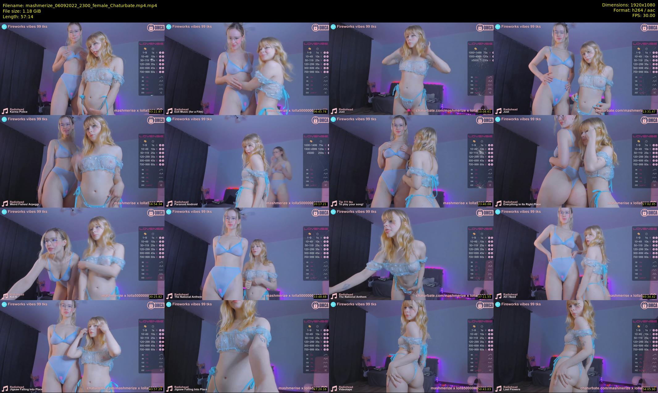 mashmerize — 58 minute Chaturbate female cam show recording, 1080p, Sep 6, 2022
