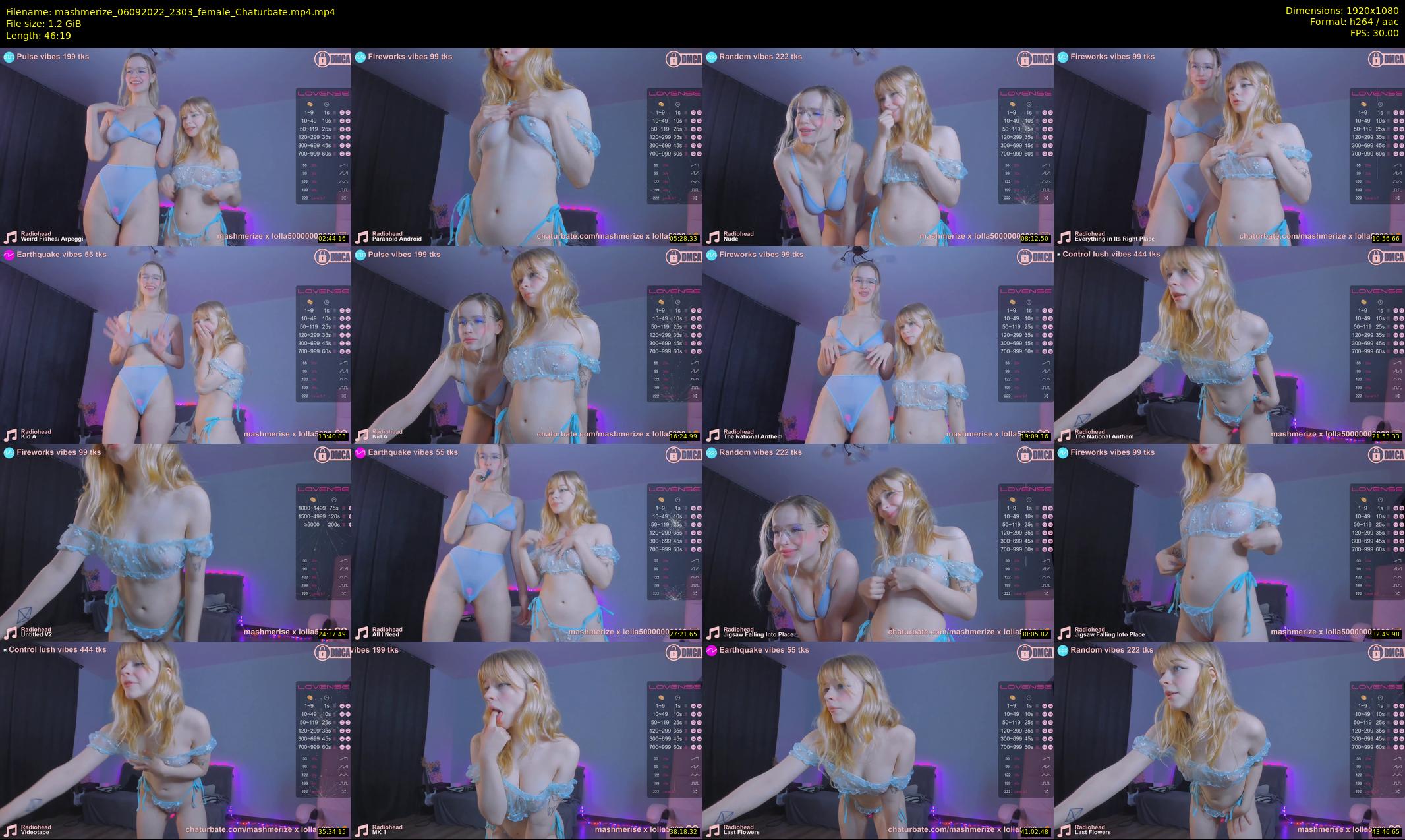 mashmerize — 47 minute Chaturbate female cam show recording, 1080p, Sep 6, 2022