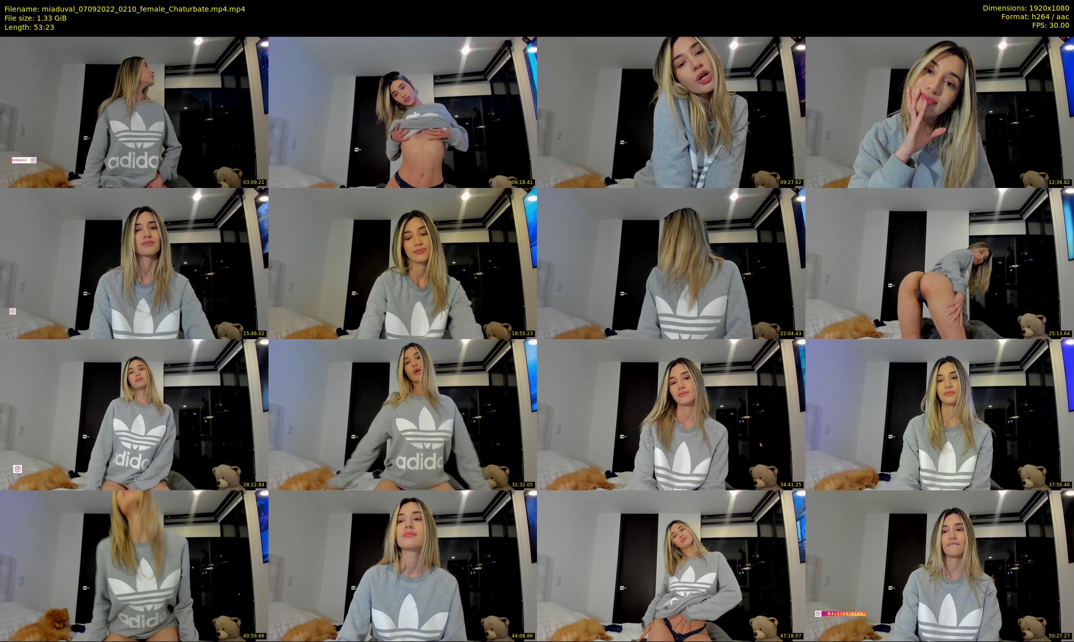 miaduval — 54 minute Chaturbate female cam show recording, 1080p, Sep 7, 2022