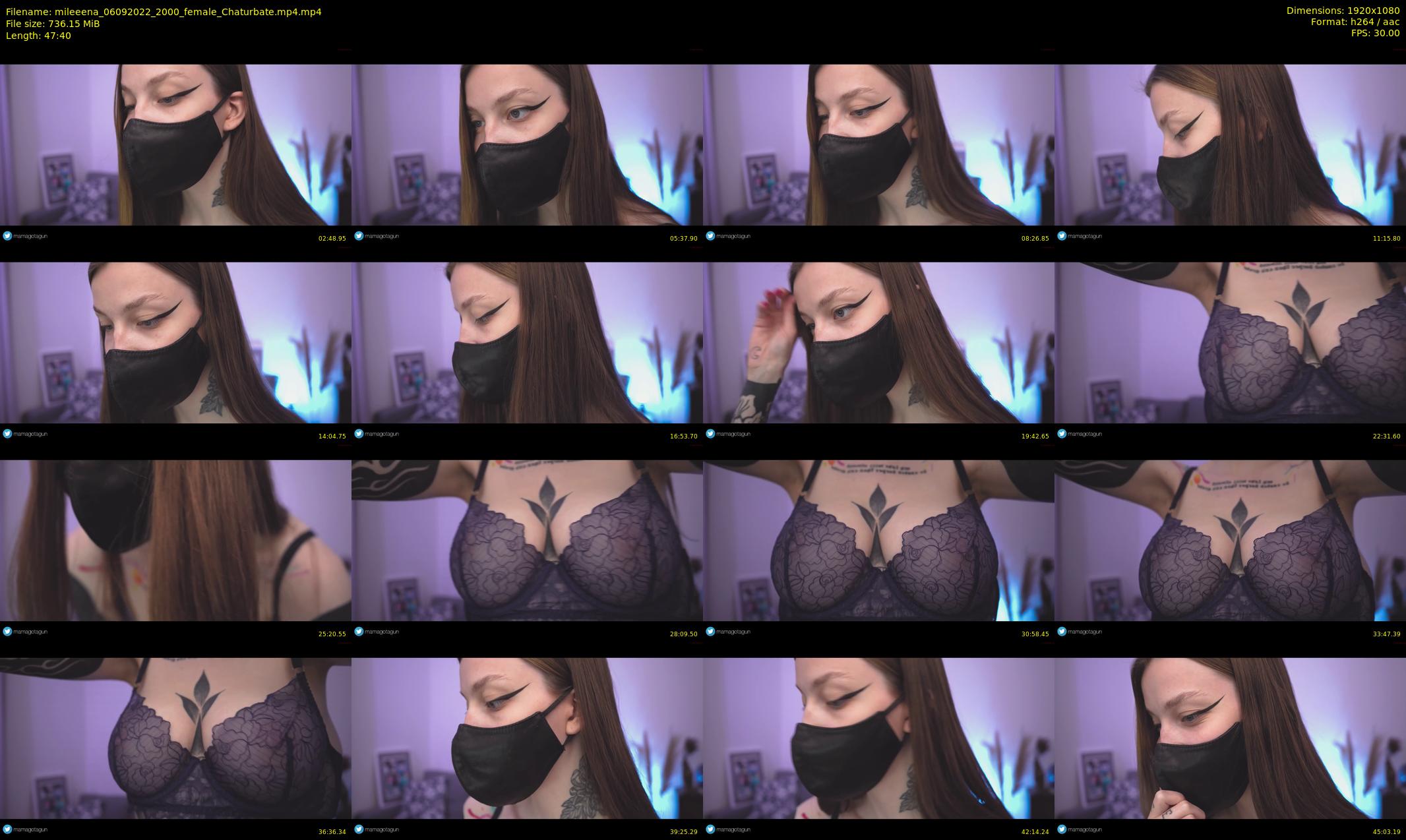 mileeena — 48 minute Chaturbate female cam show recording, 1080p, Sep 6, 2022
