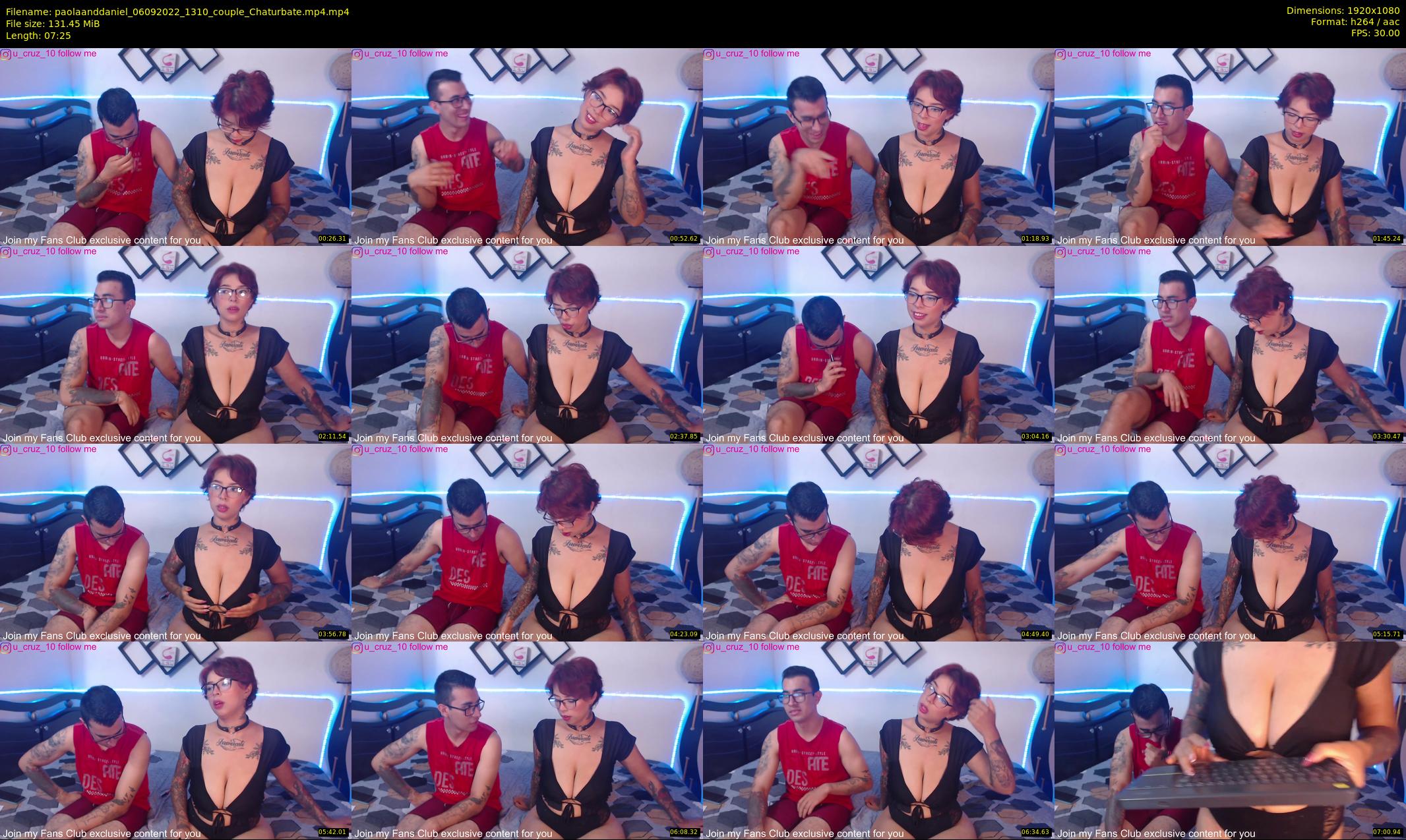 paolaanddaniel — 8 minute Chaturbate couple cam show recording, 1080p, Sep 6, 2022