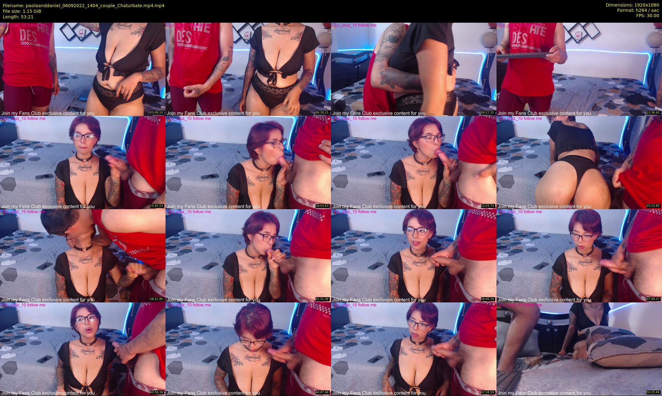 paolaanddaniel — 54 minute Chaturbate couple cam show recording, 1080p, Sep 6, 2022