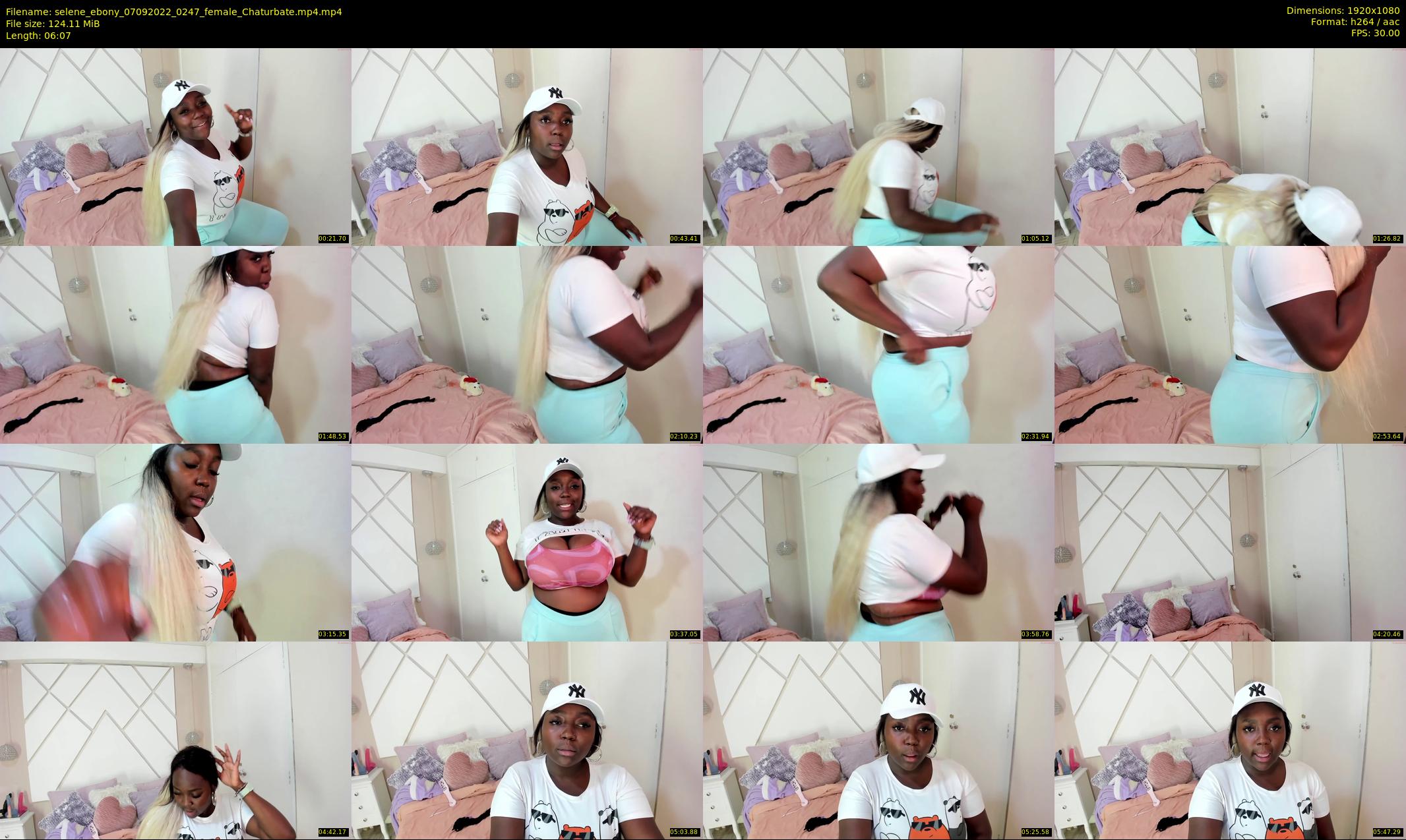 selene_ebony — 7 minute Chaturbate female cam show recording, 1080p, Sep 7, 2022