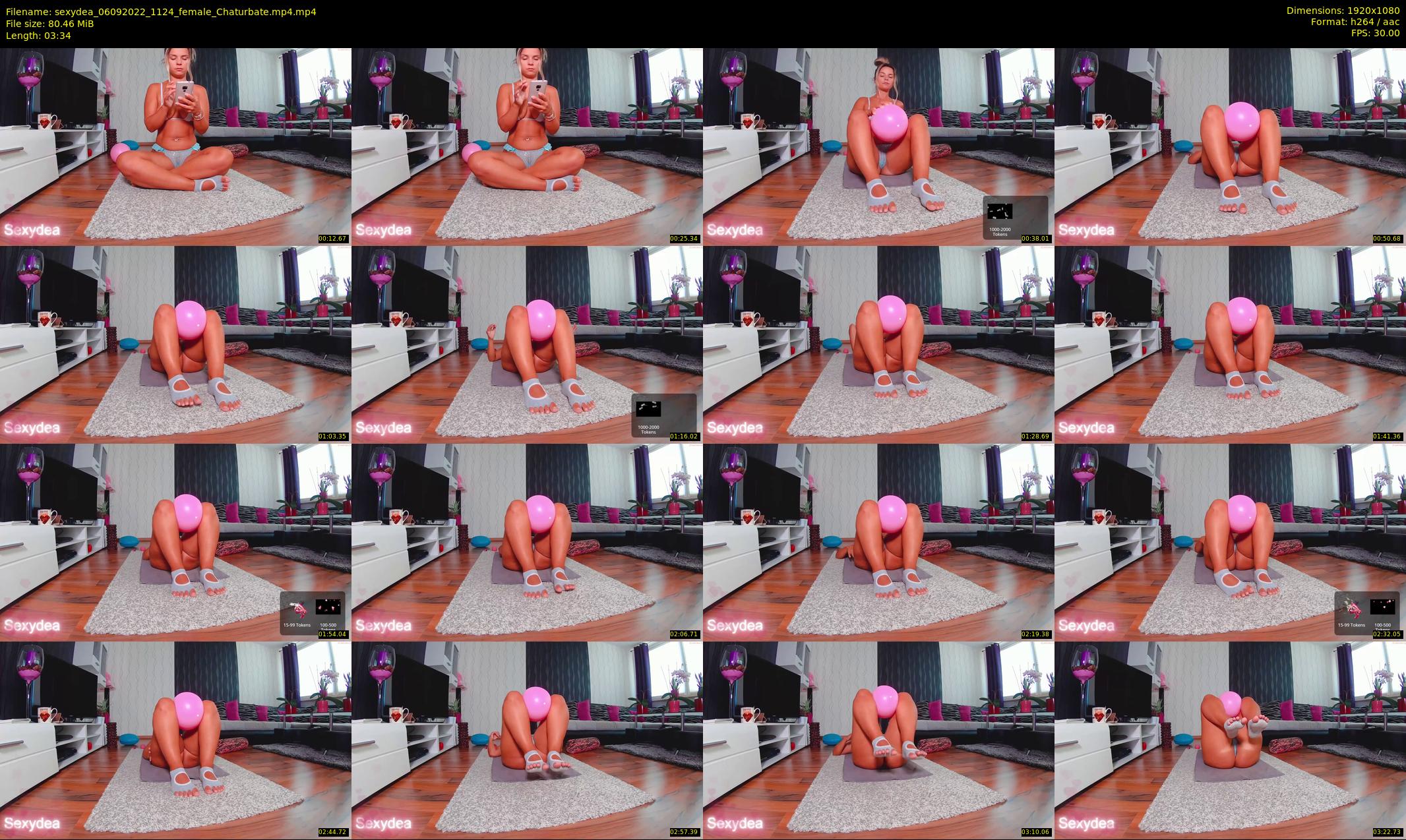 sexydea — 4 minute Chaturbate female cam show recording, 1080p, Sep 6, 2022