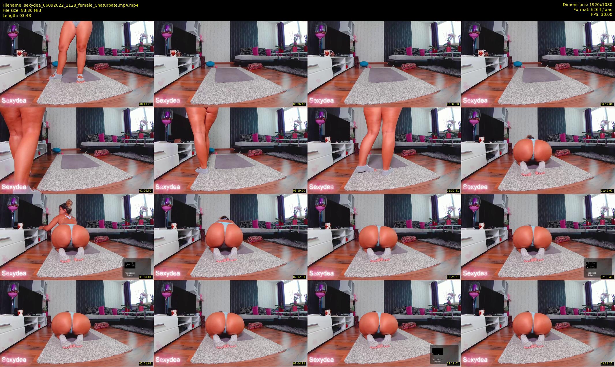 sexydea — 4 minute Chaturbate female cam show recording, 1080p, Sep 6, 2022