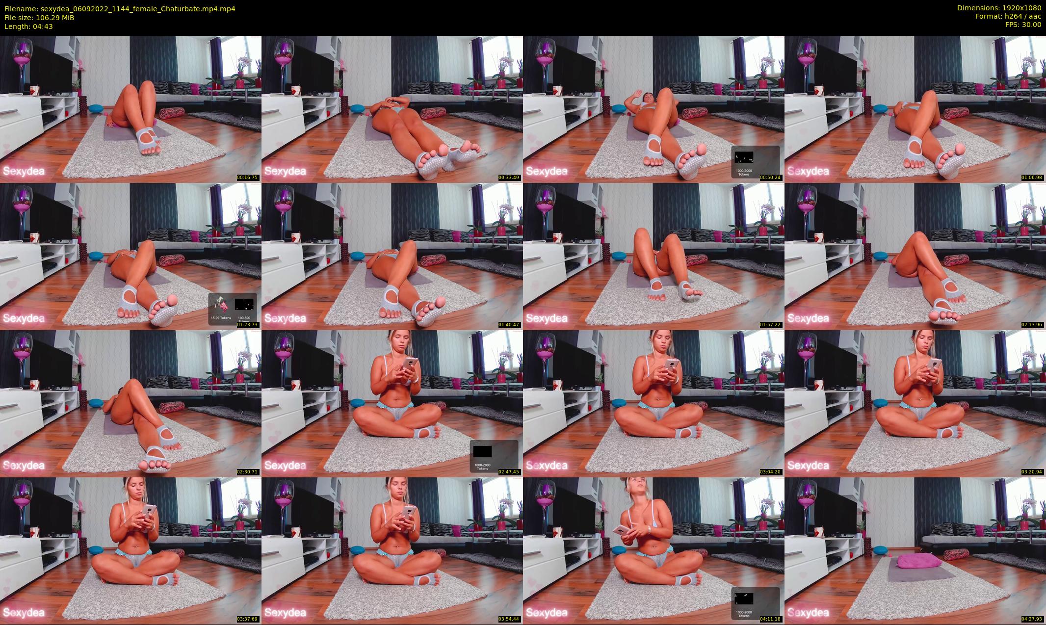 sexydea — 5 minute Chaturbate female cam show recording, 1080p, Sep 6, 2022