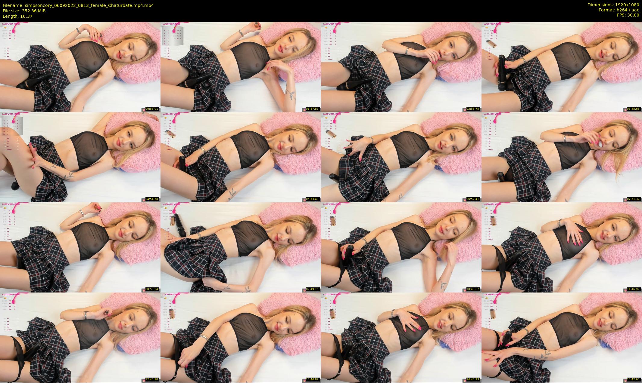 simpsoncory — 17 minute Chaturbate female cam show recording, 1080p, Sep 6, 2022