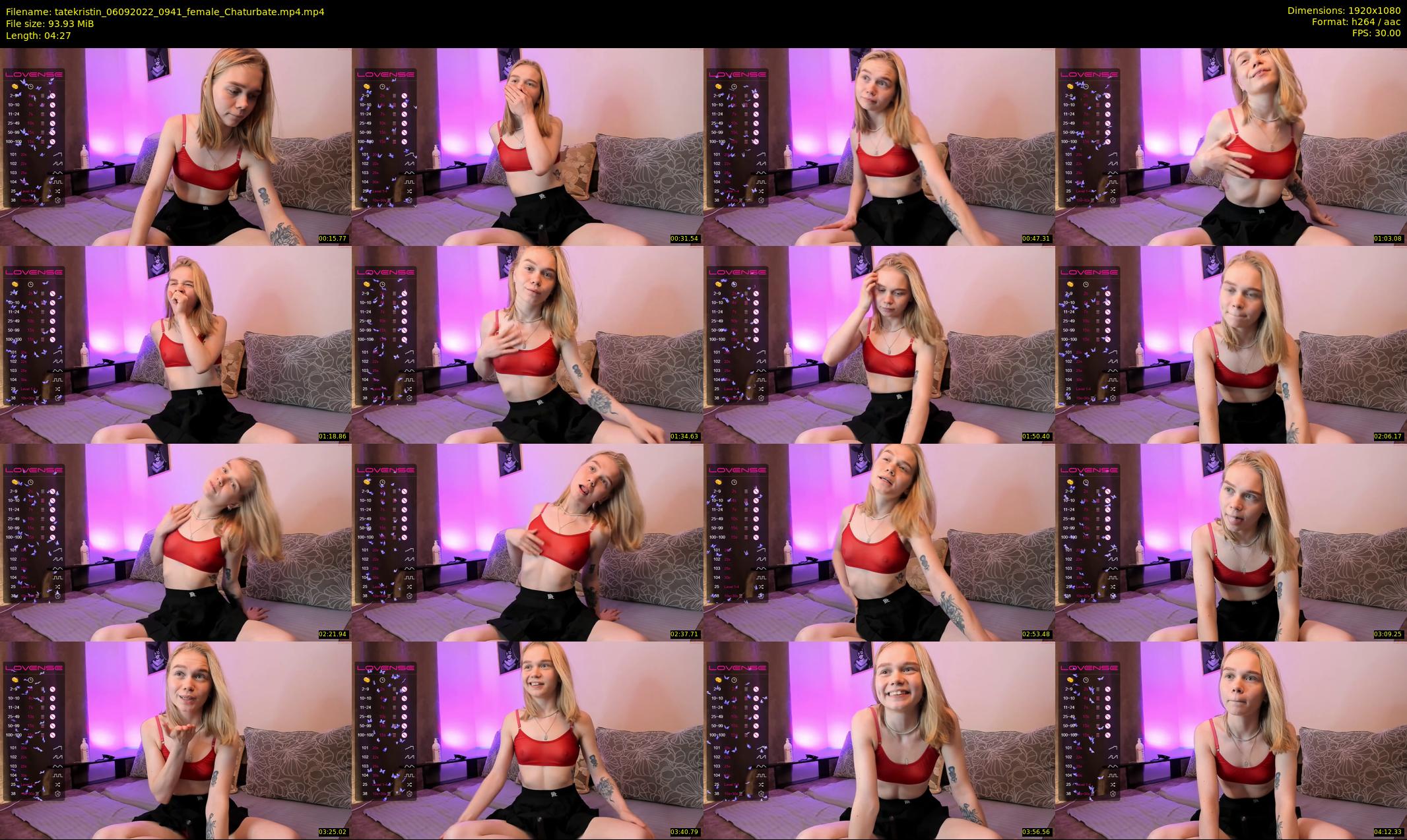 tatekristin — 5 minute Chaturbate female cam show recording, 1080p, Sep 6, 2022