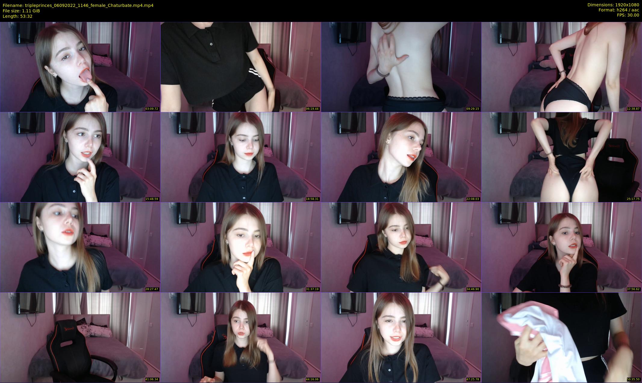 tripleprinces — 54 minute Chaturbate female cam show recording, 1080p, Sep 6, 2022