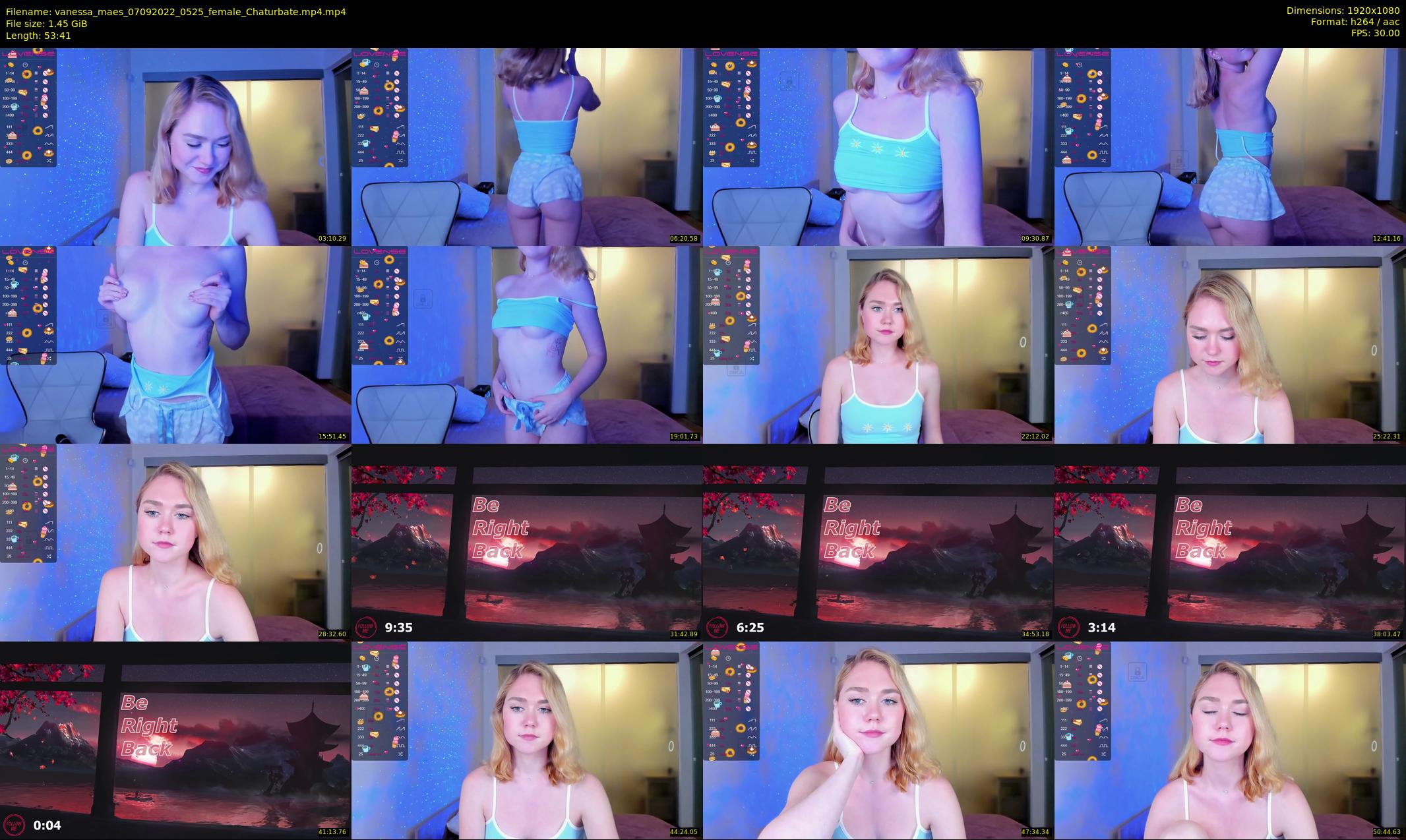 vanessa_maes — 54 minute Chaturbate female cam show recording, 1080p, Sep 7, 2022