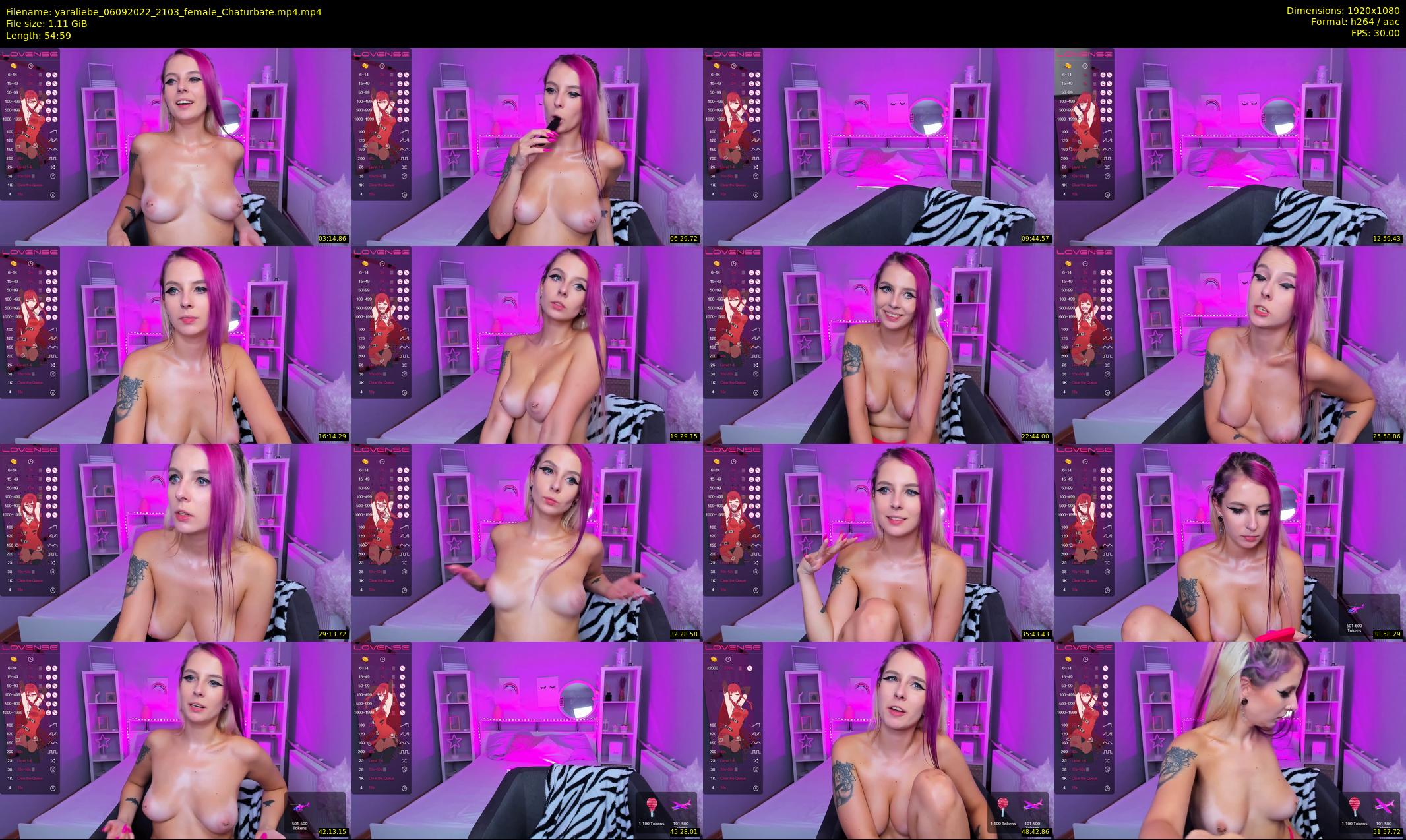 yaraliebe — 55 minute Chaturbate female cam show recording, 1080p, Sep 6, 2022