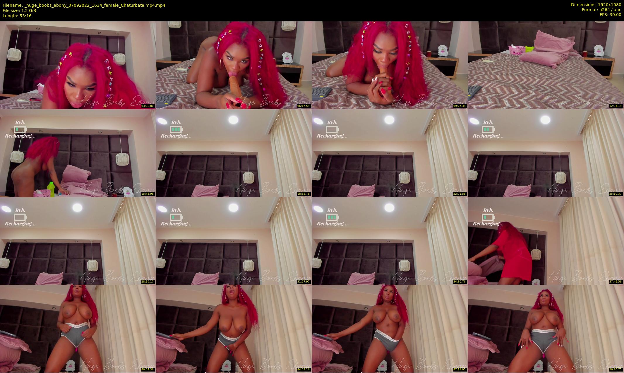 _huge_boobs_ebony — 54 minute Chaturbate female cam show recording, 1080p, Sep 7, 2022