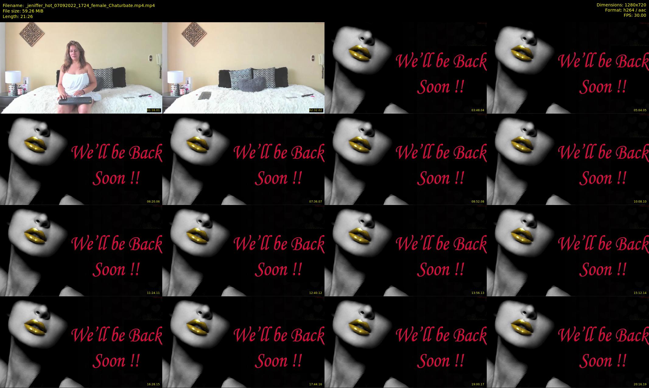 _jeniffer_hot — 22 minute Chaturbate female cam show recording, 720p, Sep 7, 2022