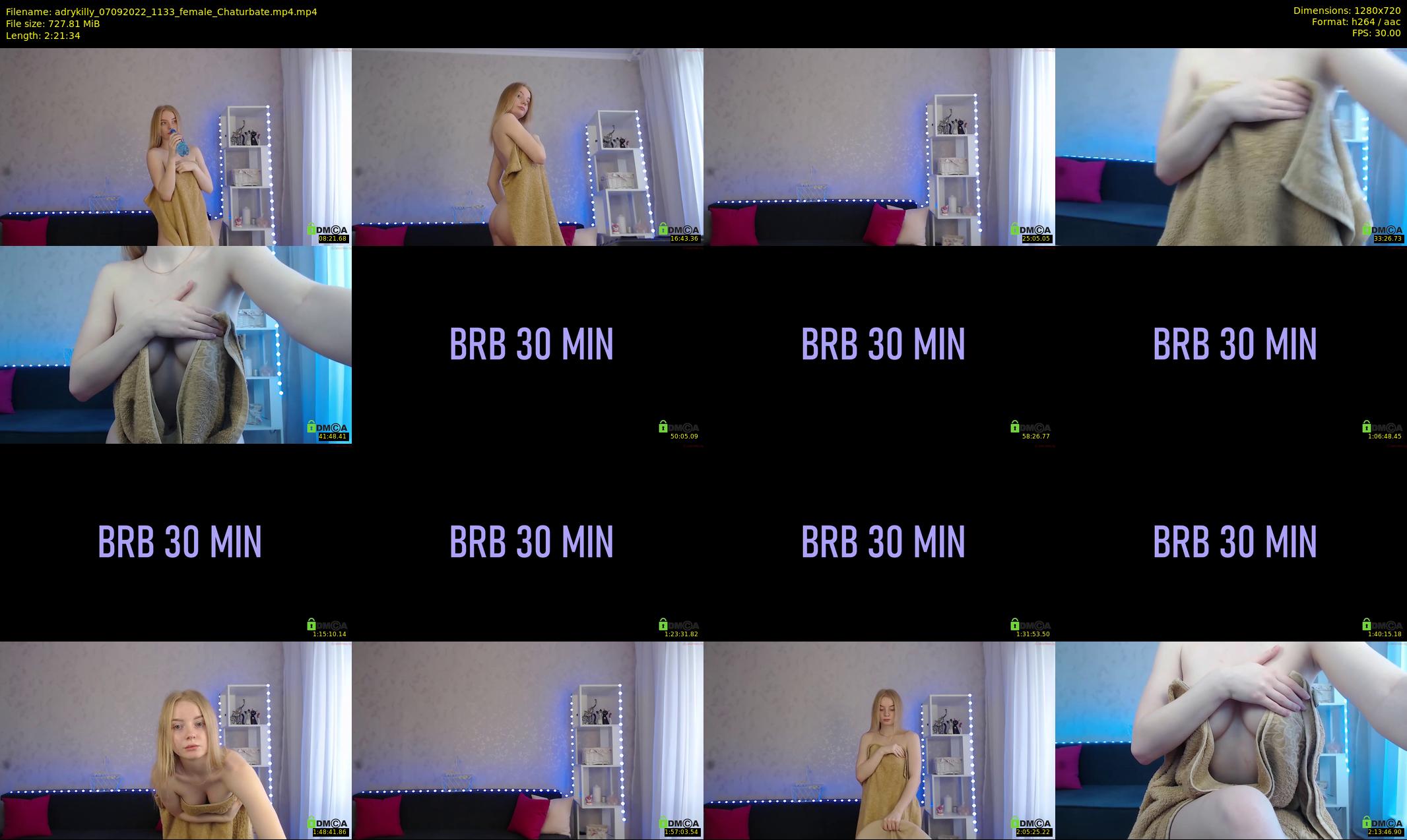 adrykilly — 142 minute Chaturbate female cam show recording, 720p, Sep 7, 2022