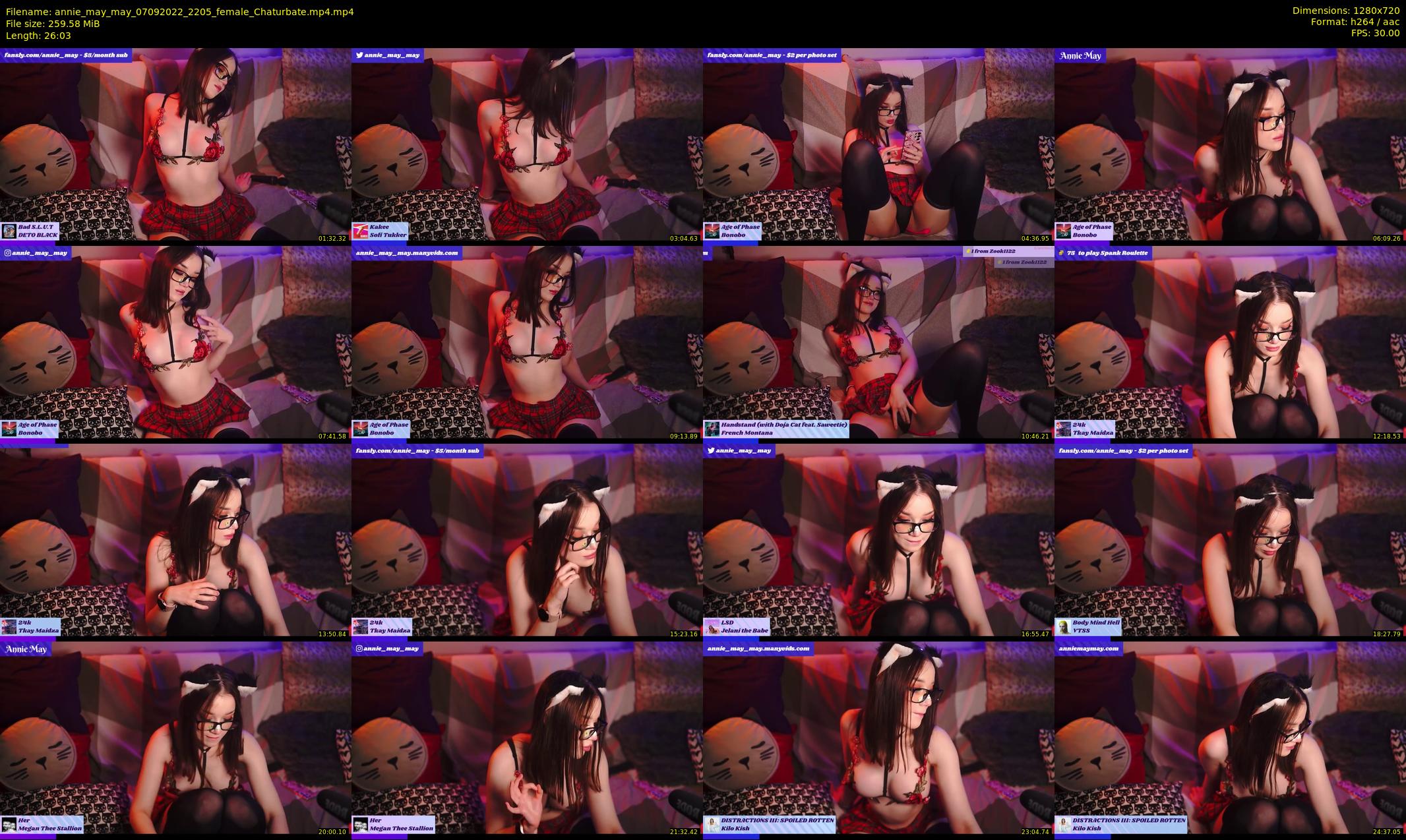 annie_may_may — 27 minute Chaturbate female cam show recording, 720p, Sep 7, 2022
