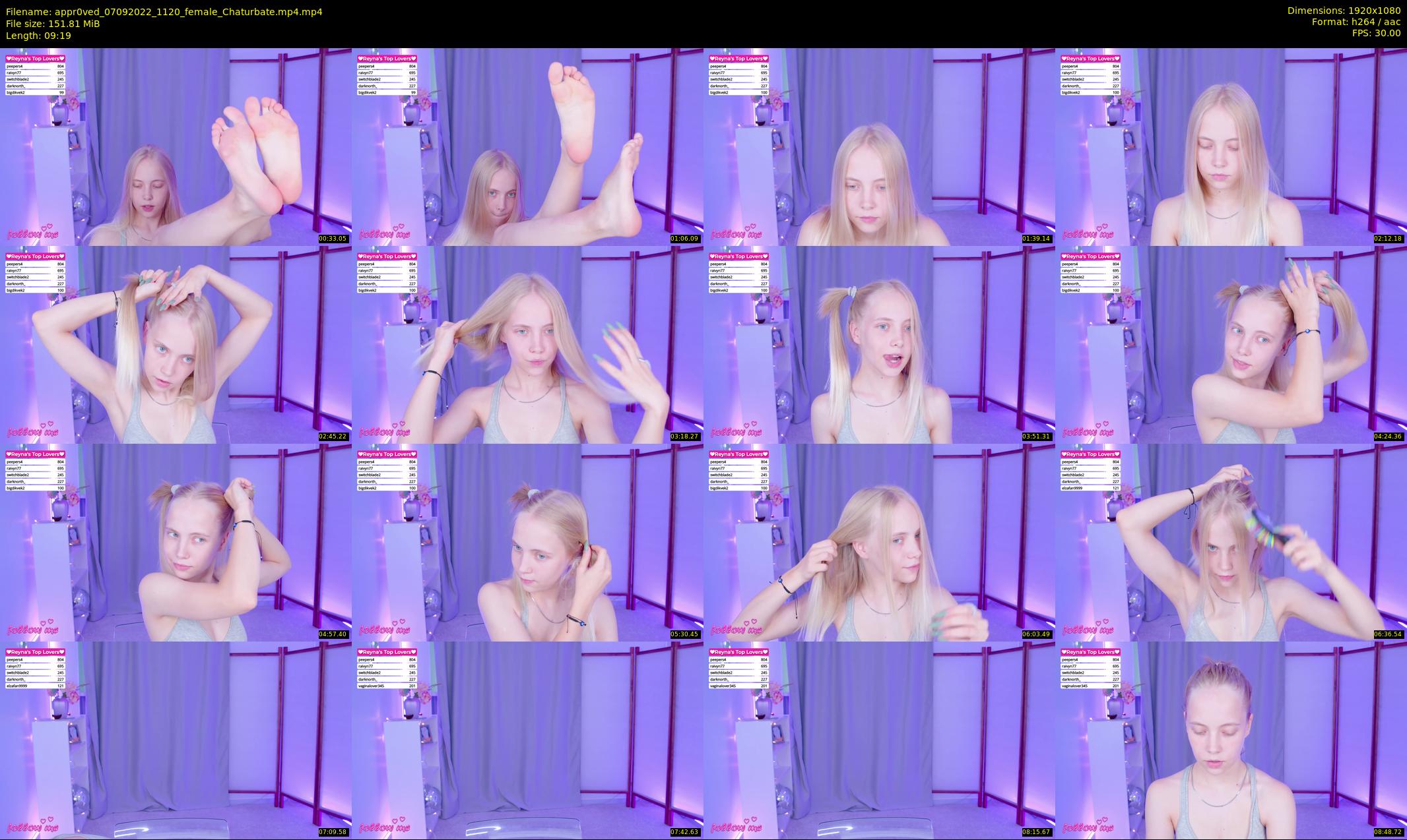 appr0ved — 10 minute Chaturbate female cam show recording, 1080p, Sep 7, 2022