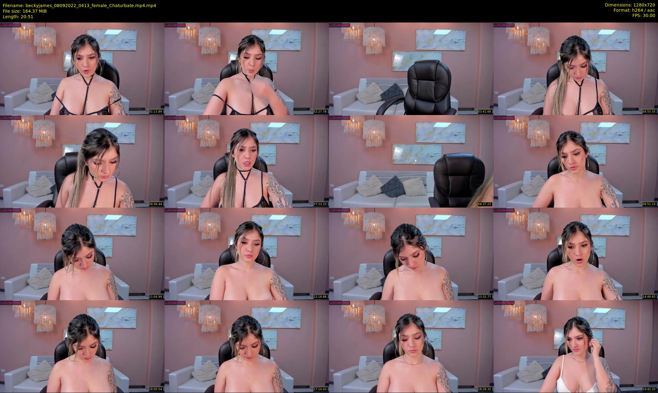 beckyjames — 21 minute Chaturbate female cam show recording, 720p, Sep 8, 2022