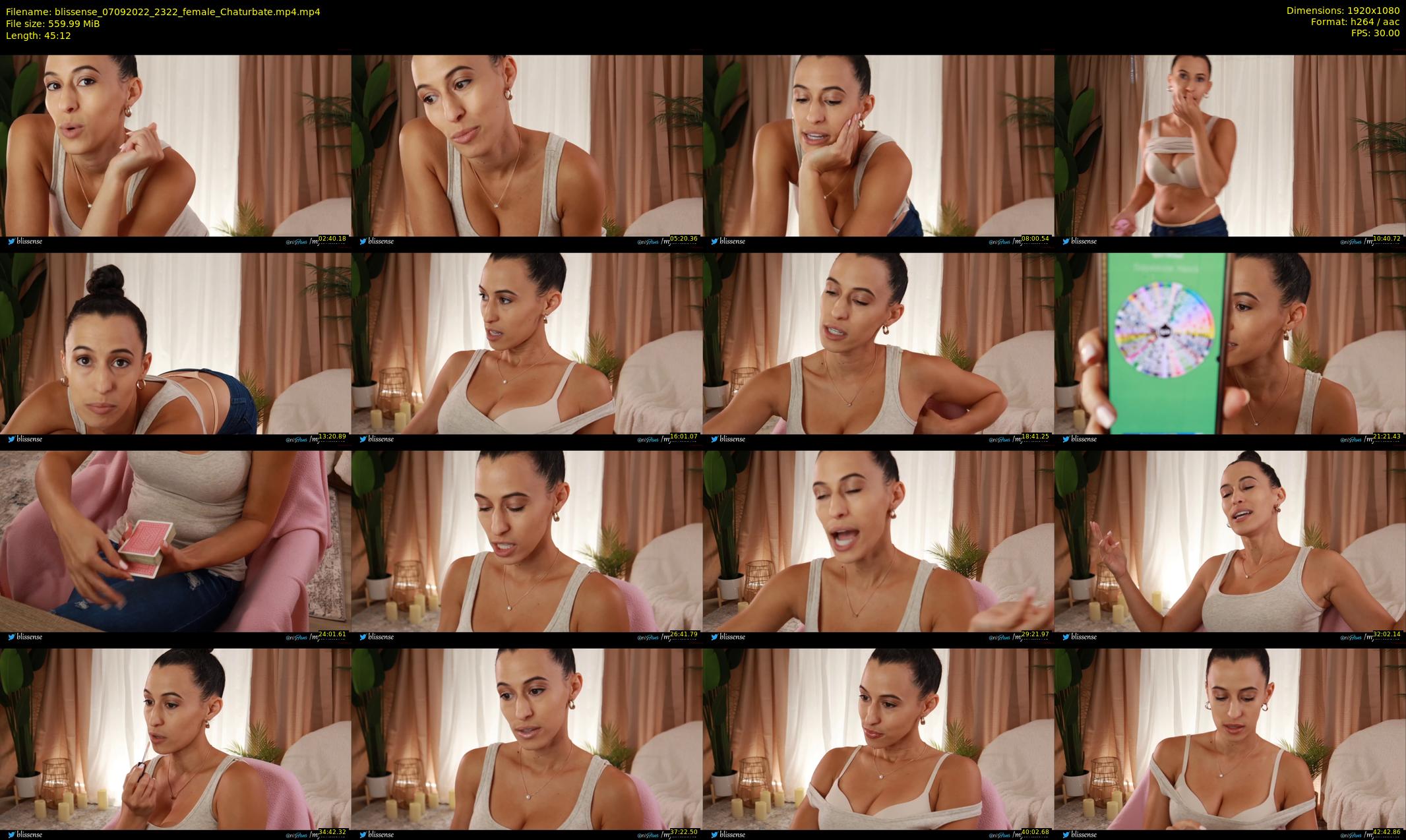 blissense — 46 minute Chaturbate female cam show recording, 1080p, Sep 7, 2022