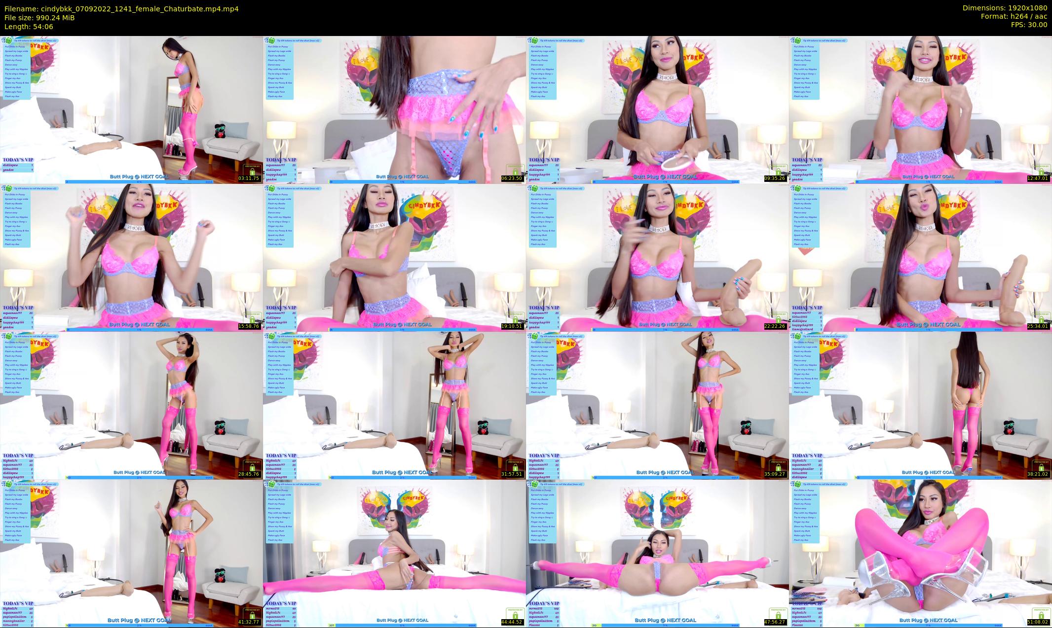 cindybkk — 55 minute Chaturbate female cam show recording, 1080p, Sep 7, 2022